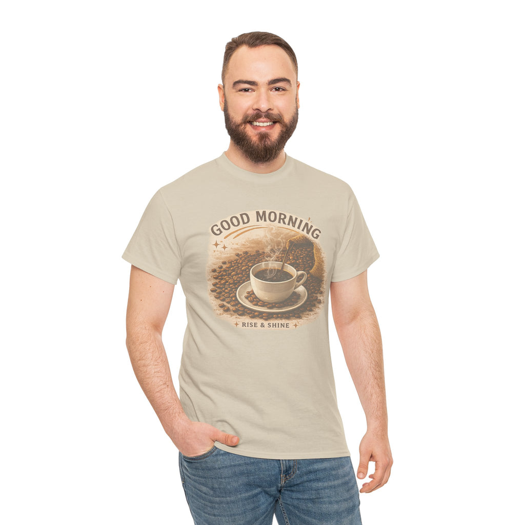 Good Morning' Rise & Shine Vintage Coffee T-Shirt