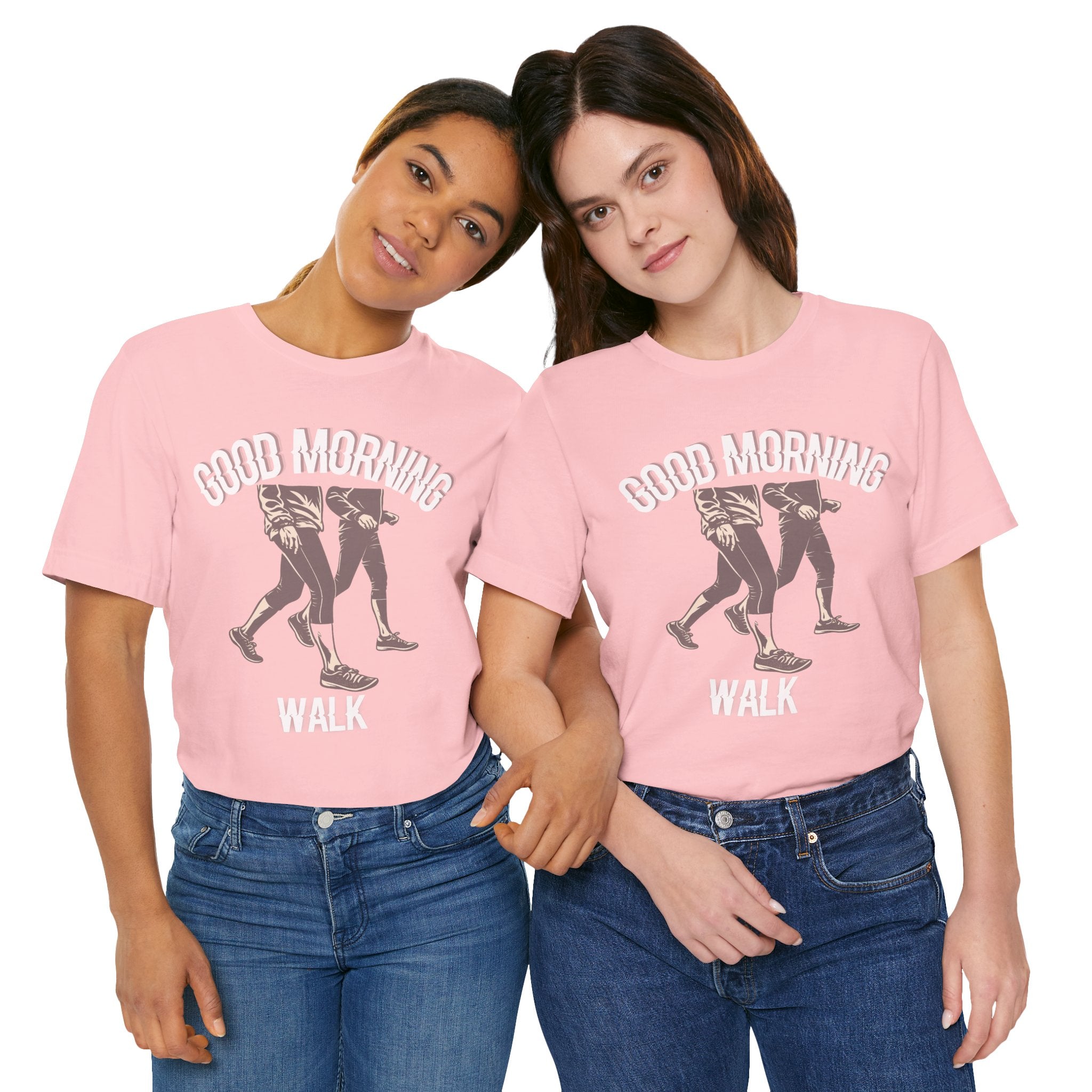 Good Morning Walk Tee — Retro Walking Graphic T-Shirt for Fitness & Morning Strolls