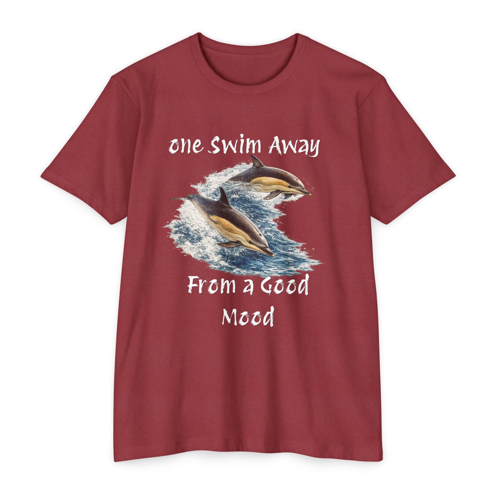 One Swim Away From a Good Mood- Dolphin Relaxed Beach Tee