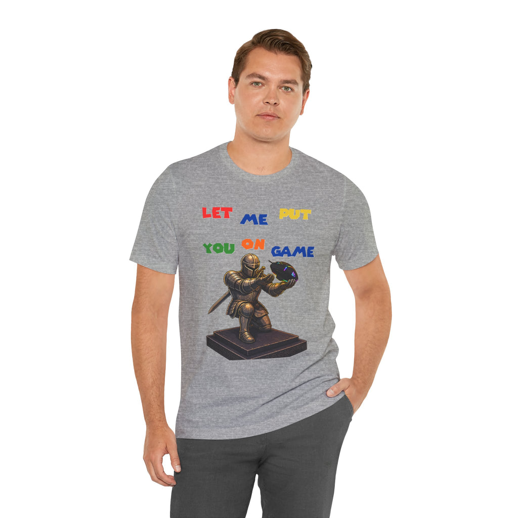 "Let Me Put You On Game" PC Mouse— Retro Gamer Knight Graphic Tee