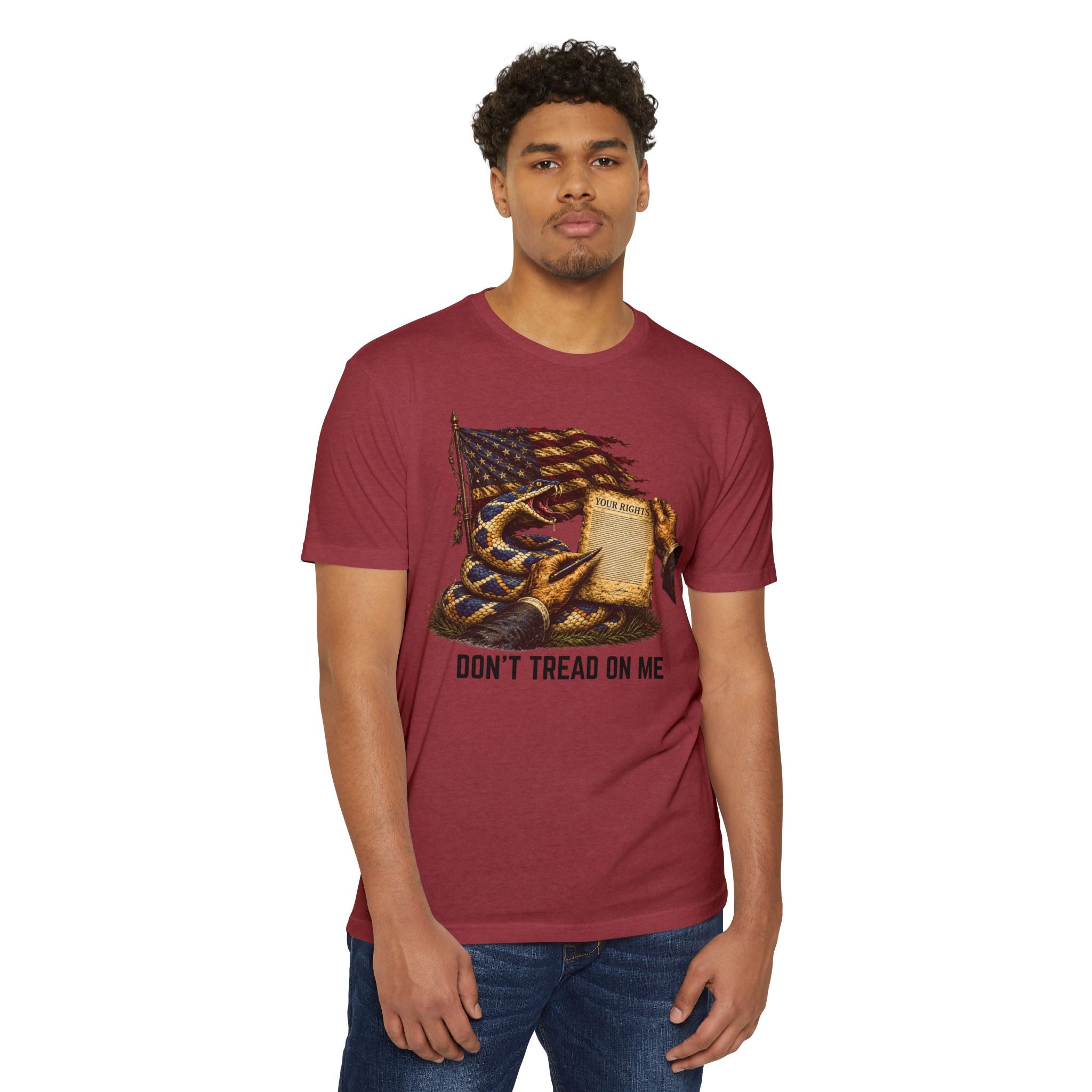 Don't Tread On Me T-Shirt - Flag & Constitution Graphic