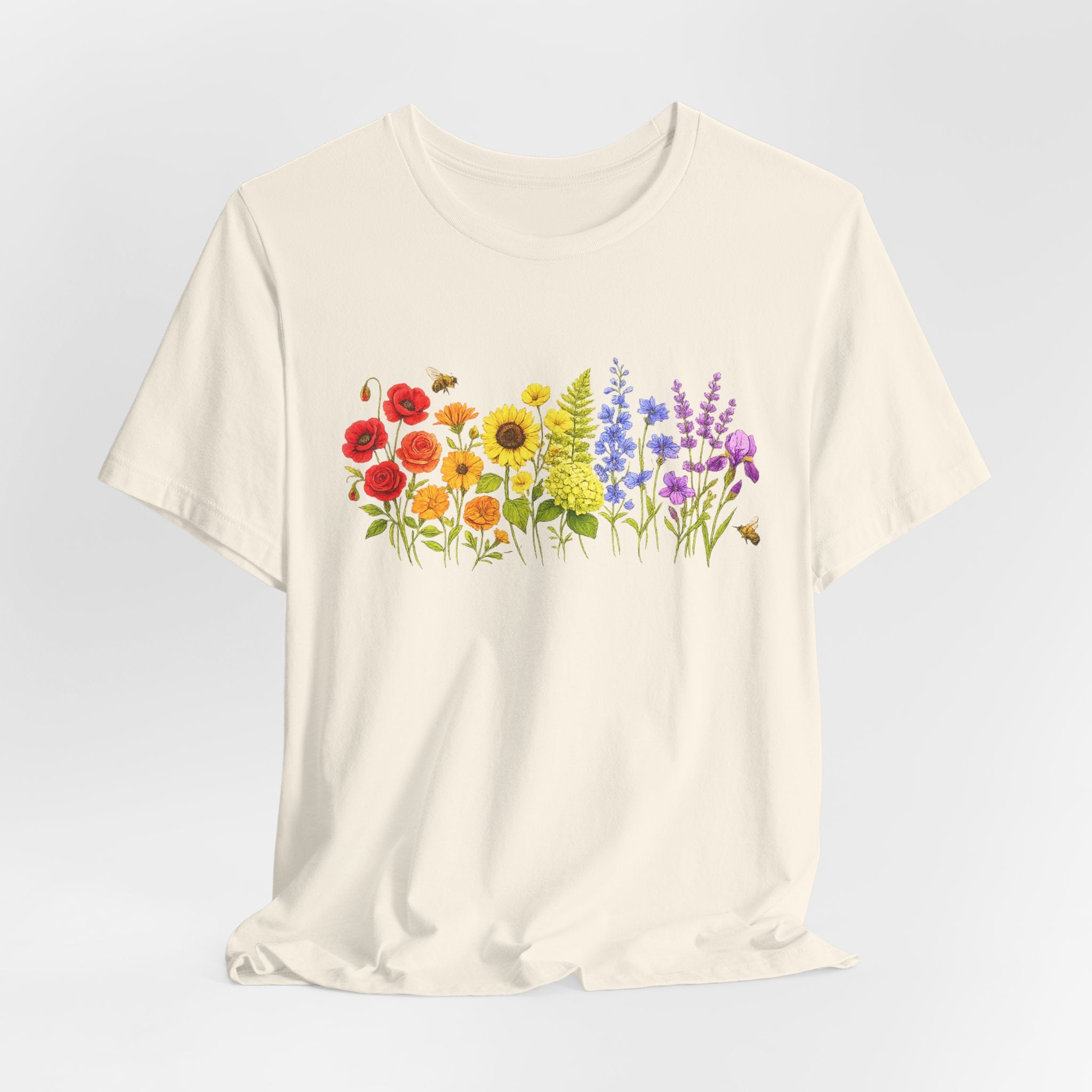Wildflower Row Floral Garden Graphic T-Shirt