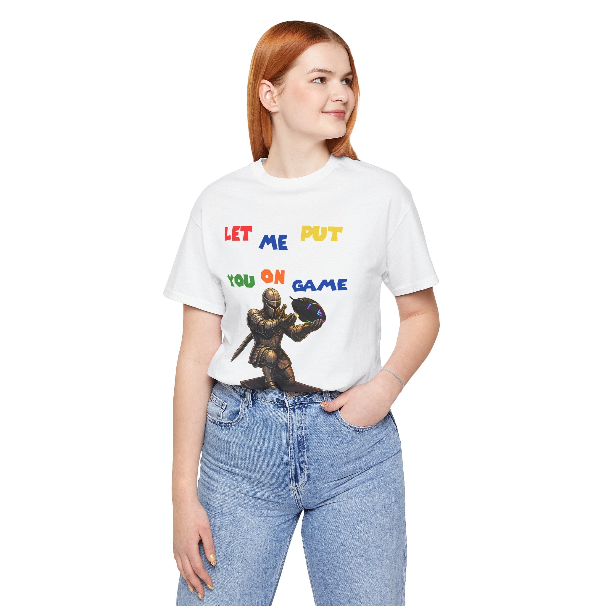 "Let Me Put You On Game" PC Mouse— Retro Gamer Knight Graphic Tee