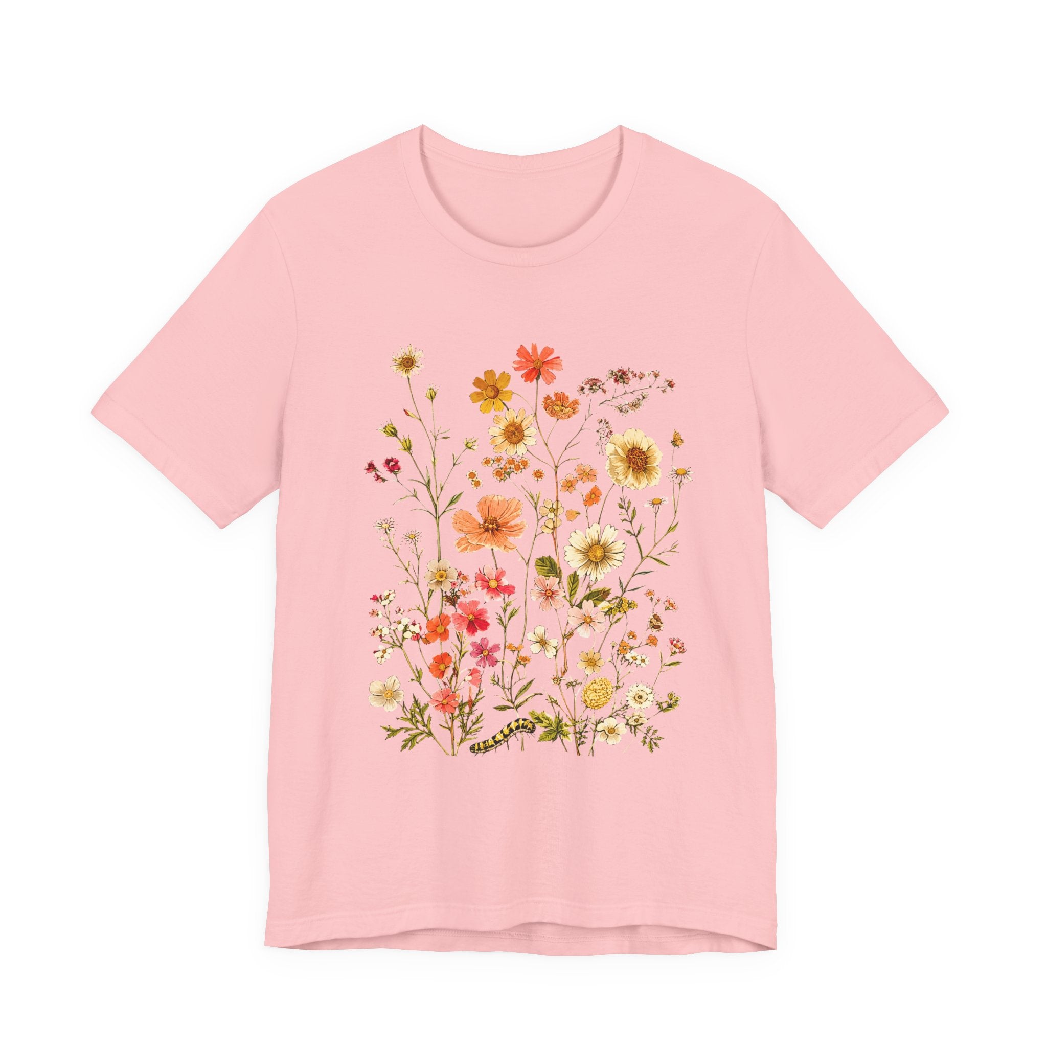 Floral Meadow Tee — Vintage Wildflower Bouquet Short Sleeve Shirt