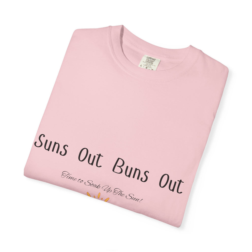 Suns Out Buns Out T-Shirt — Funny Burger Beach Tee