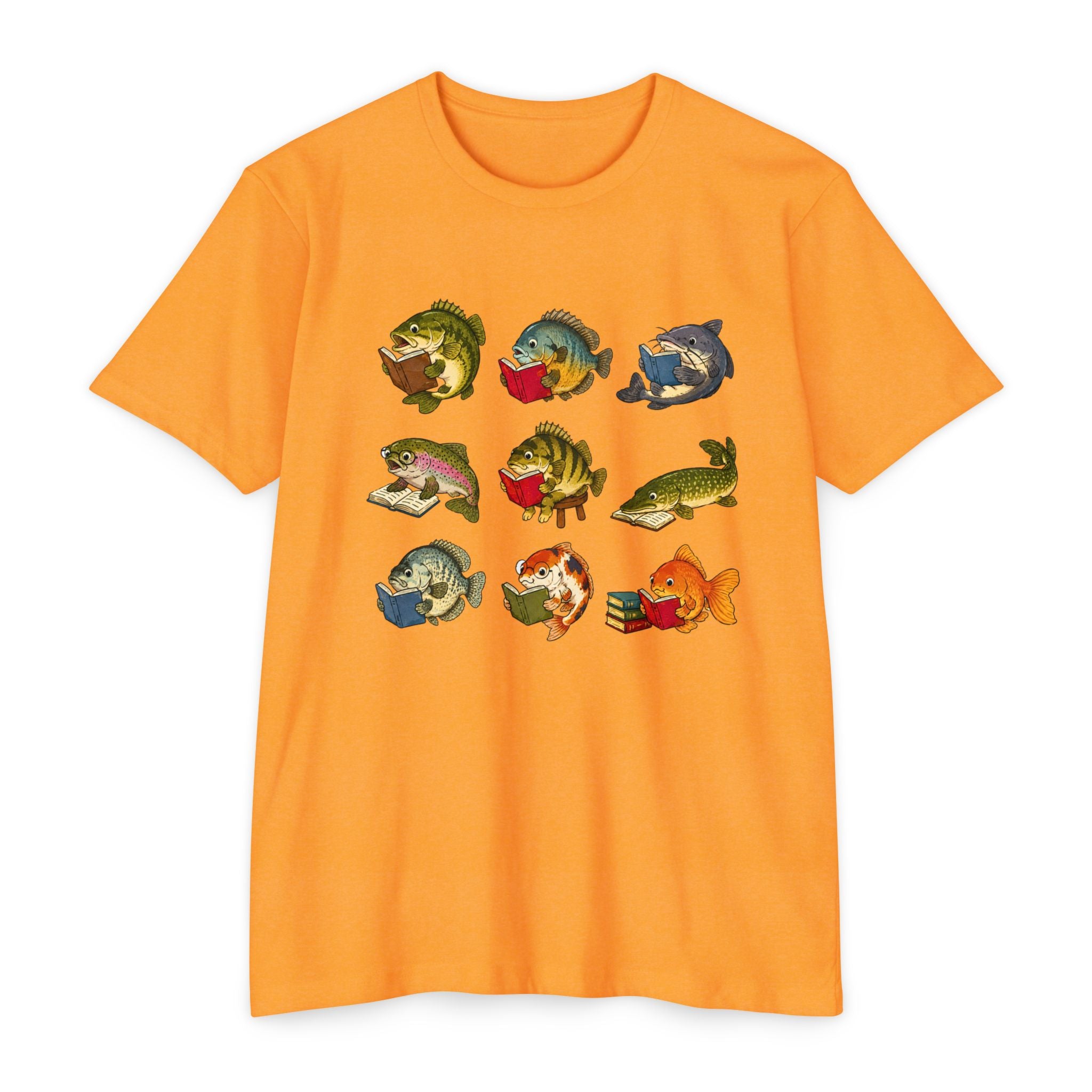 Retro Fish Reading  T-Shirt