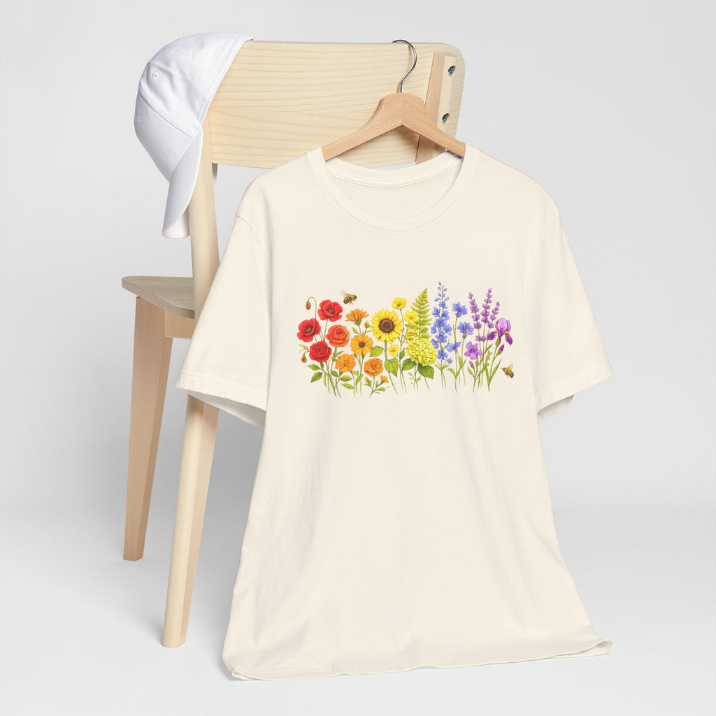 Wildflower Row Floral Garden Graphic T-Shirt