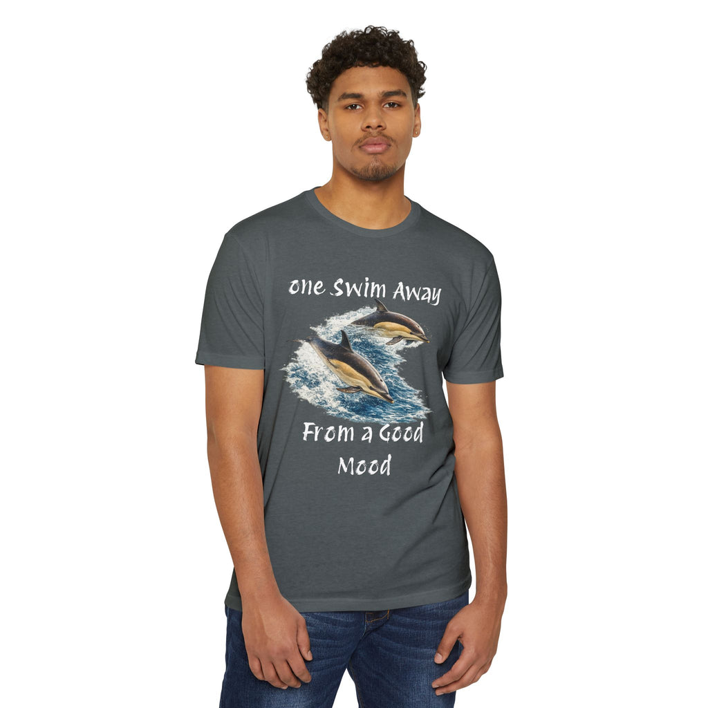 One Swim Away From a Good Mood- Dolphin Relaxed Beach Tee