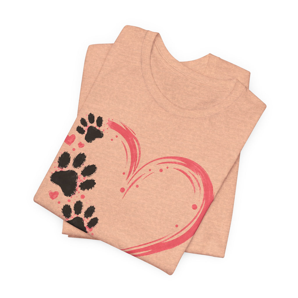 “All You Need Is Love & Dogs” Heart Paw Tee