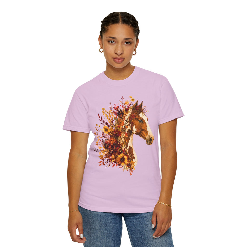 Autumn Sunflower Horse Head Tee