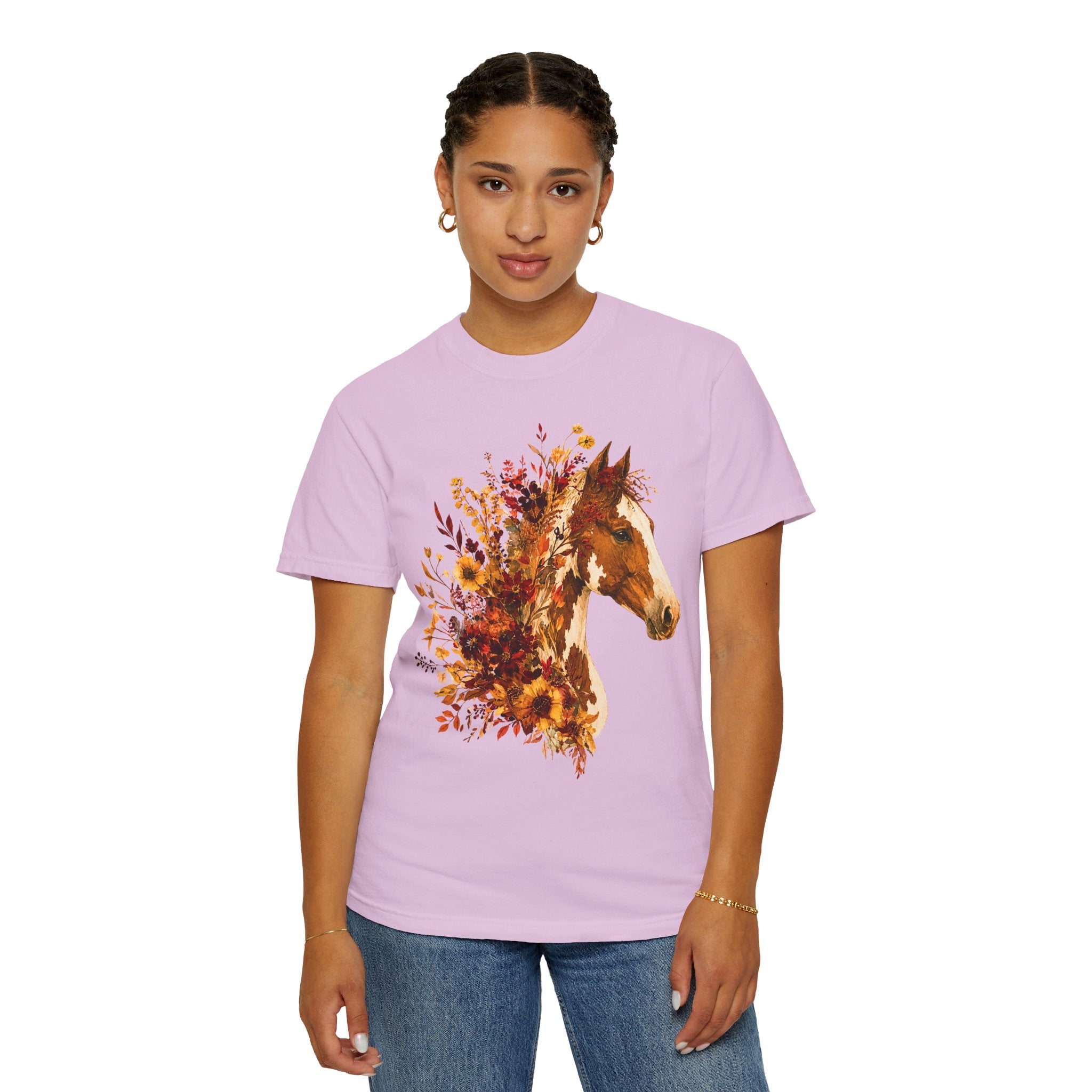 Autumn Sunflower Horse Head Tee