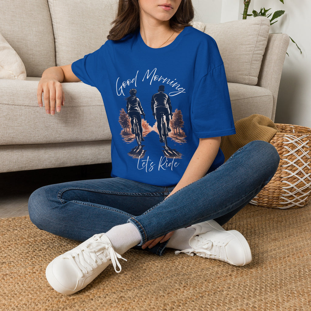 Good Morning Let's Ride T-Shirt — Biker Couple Vintage Graphic Tee