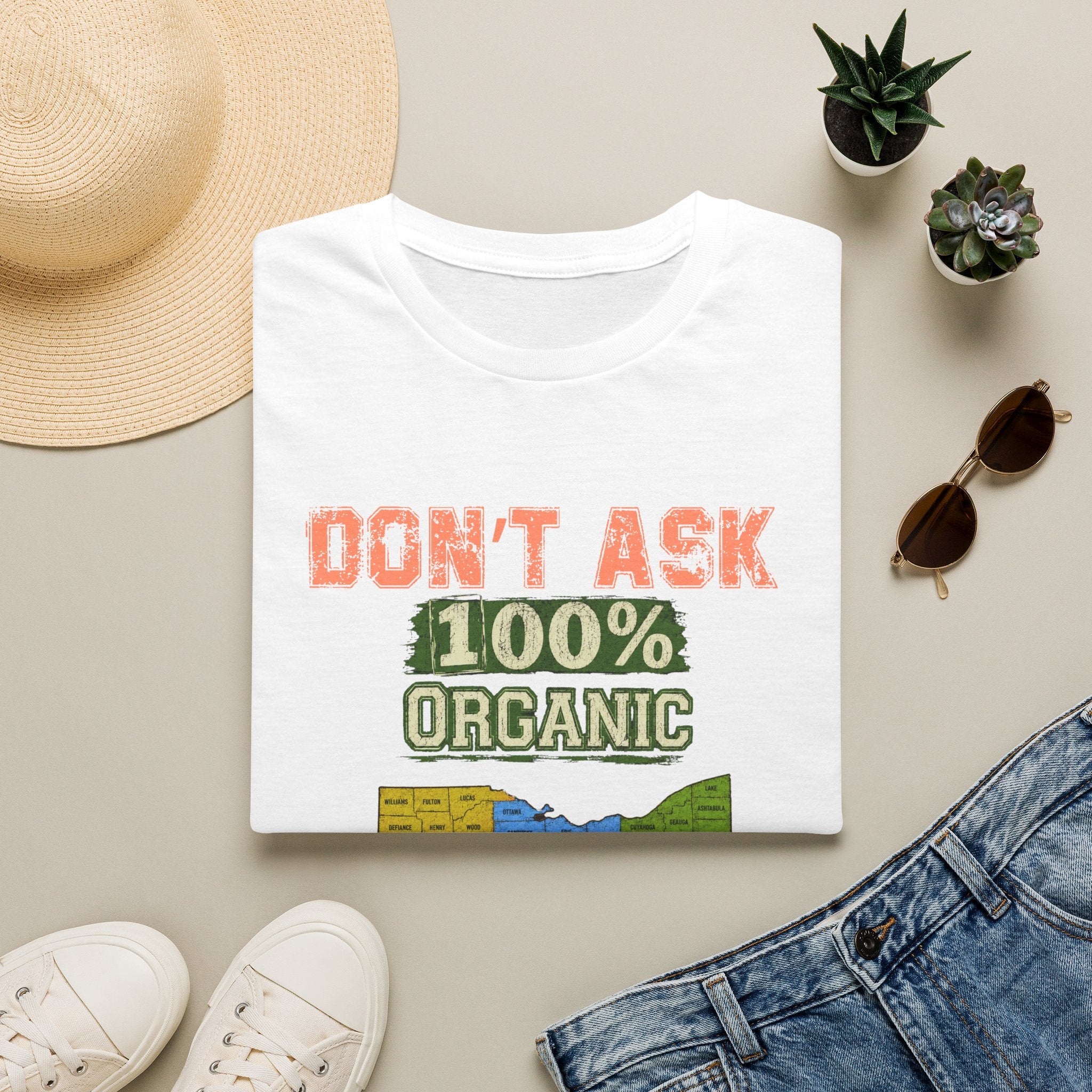 Don't Ask 100% Organic Ohio T-Shirt — Funny State Pride Tee
