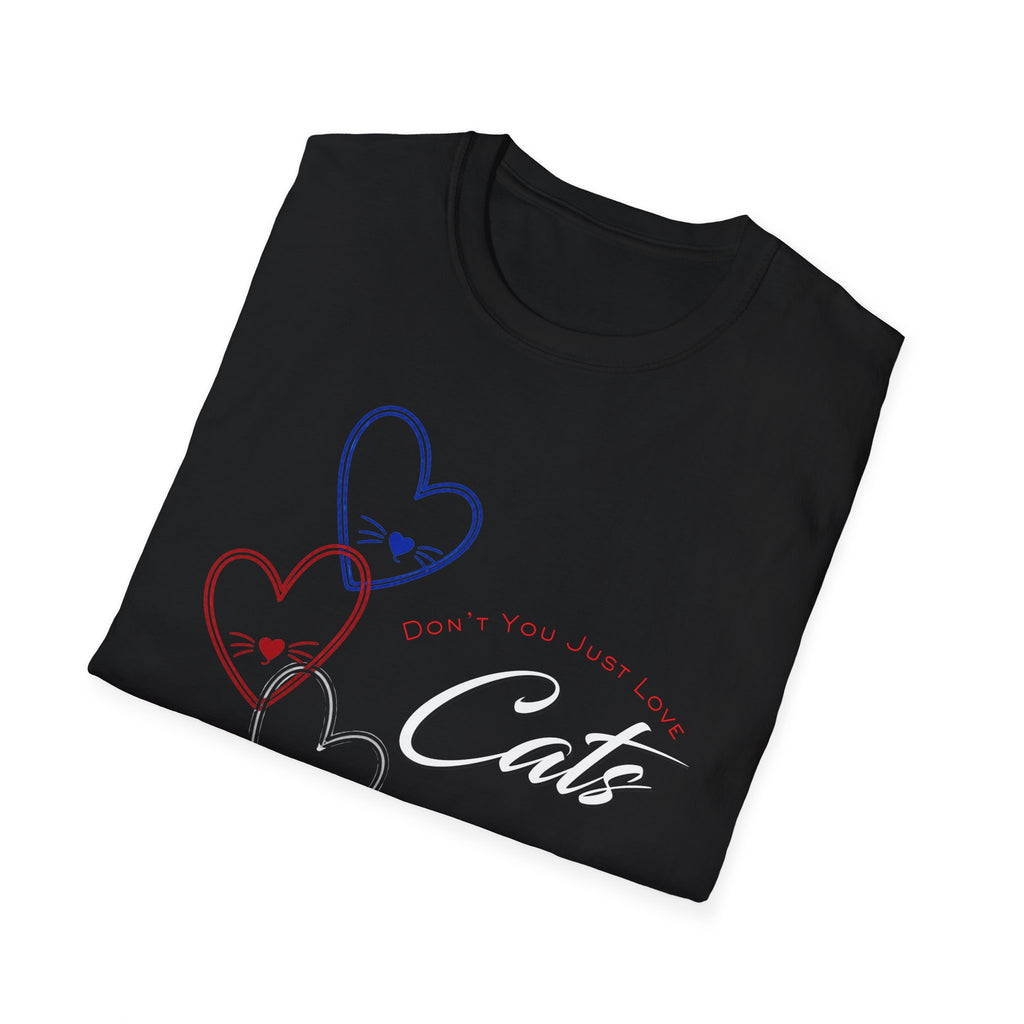 Don't You Just Love Cats? -Cat Lover Heart Graphic Tee