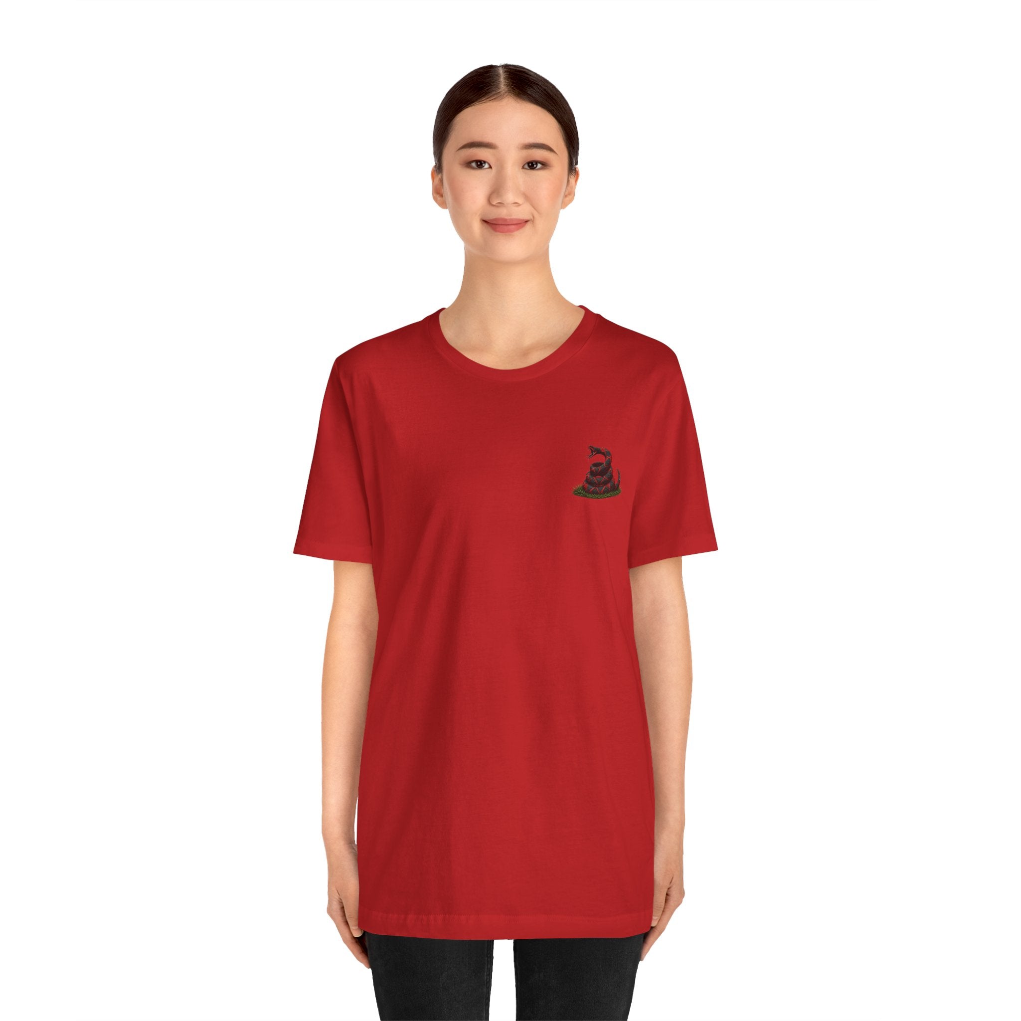 Don't Tread On Me Unisex Jersey Short Sleeve Tee Red and Black