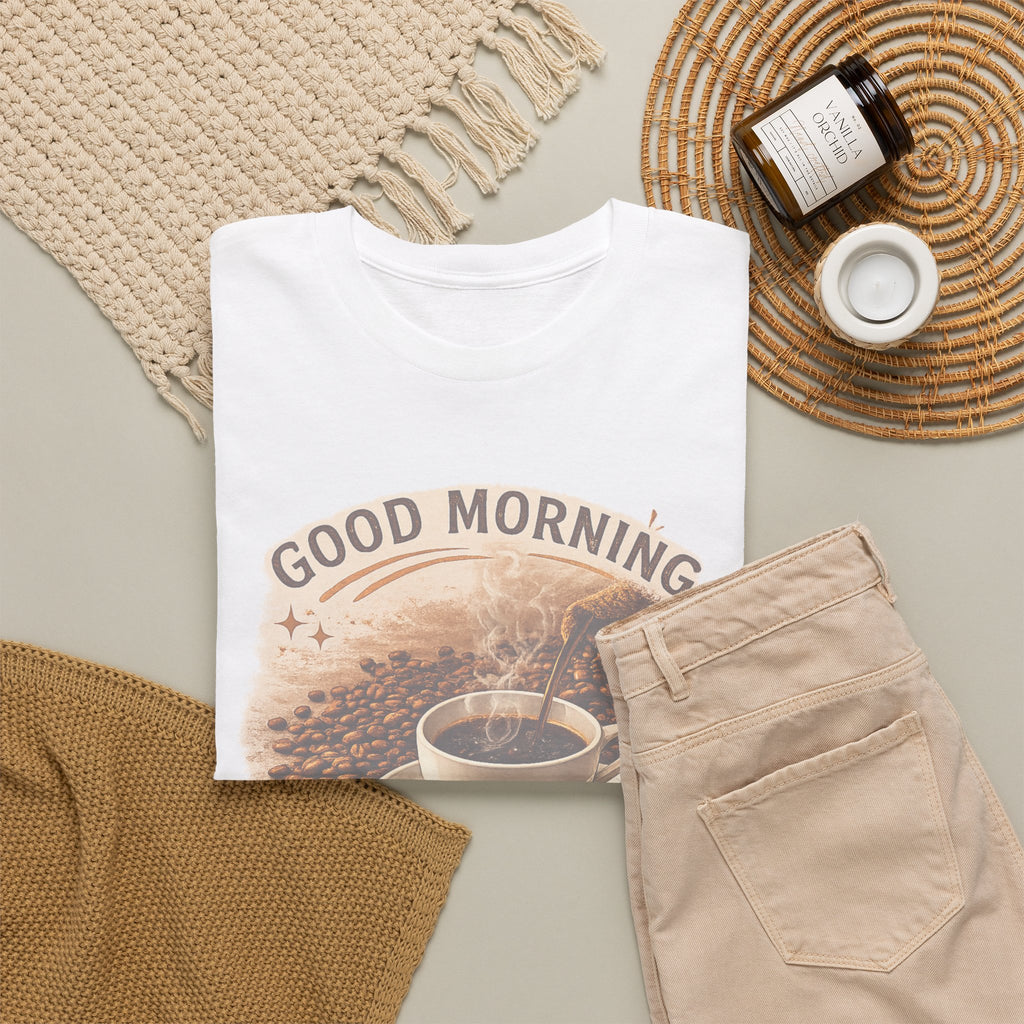 Good Morning' Rise & Shine Vintage Coffee T-Shirt