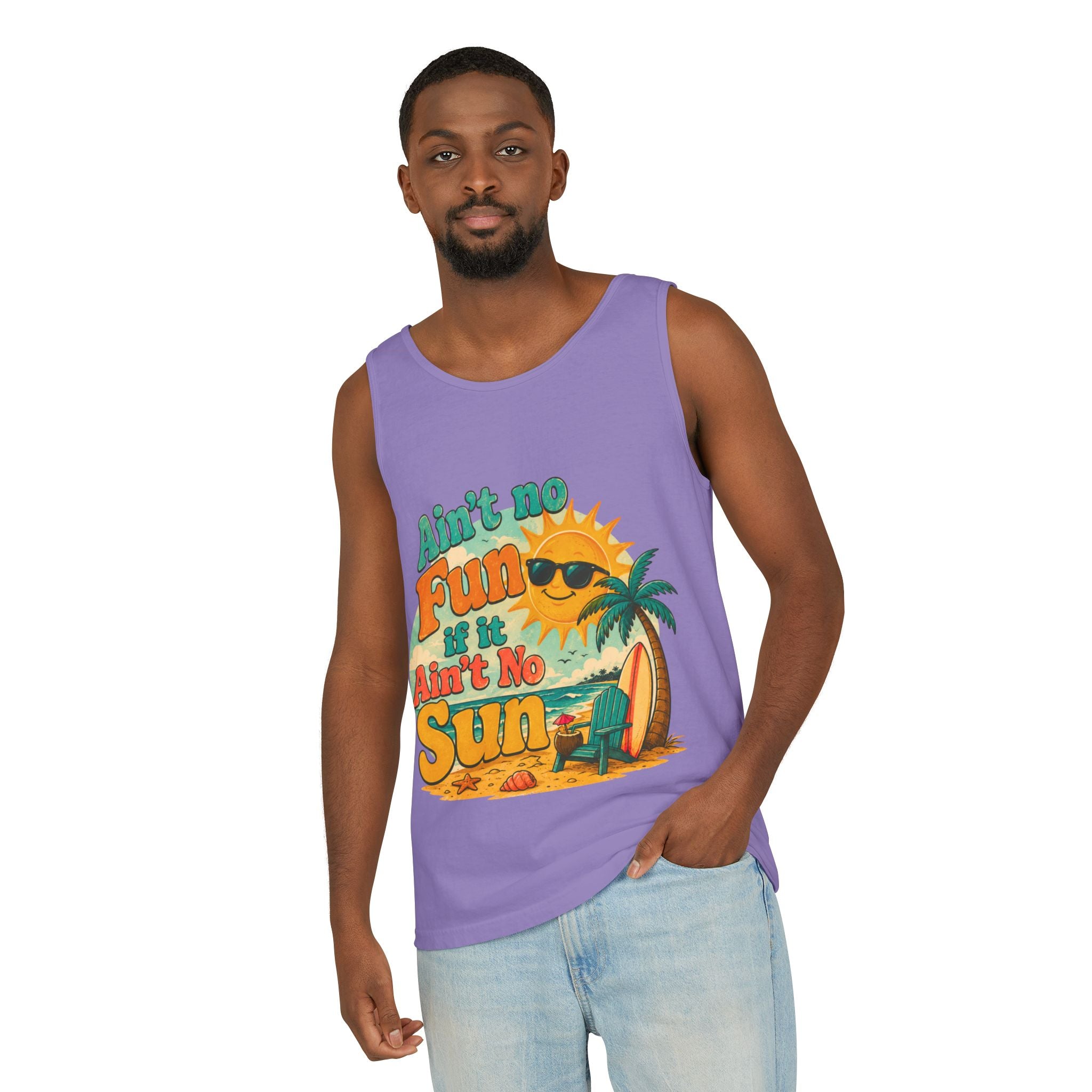 Ain't No Fun If It Ain't No Sun Tank Top — Retro Summer Surf Beach Tee