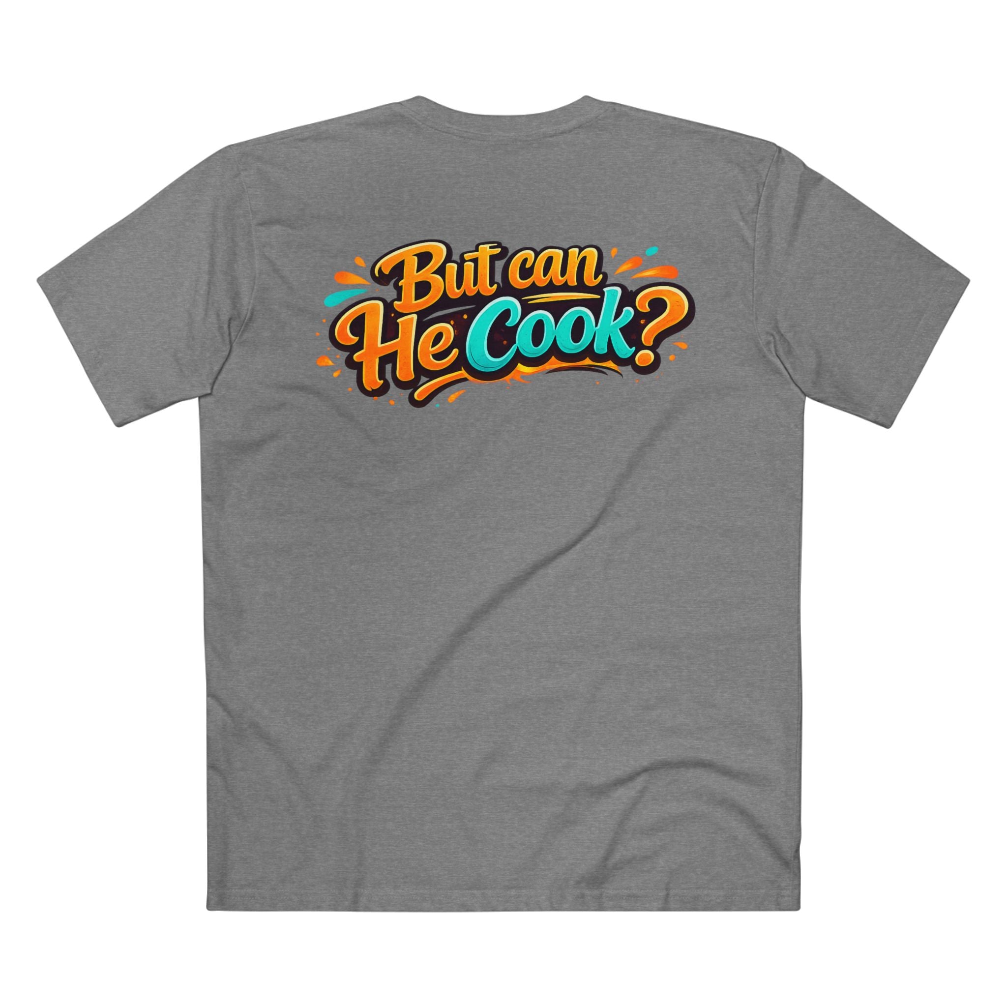But Can He Cook? T-Shirt — Funny Chef BBQ Cooking Tee