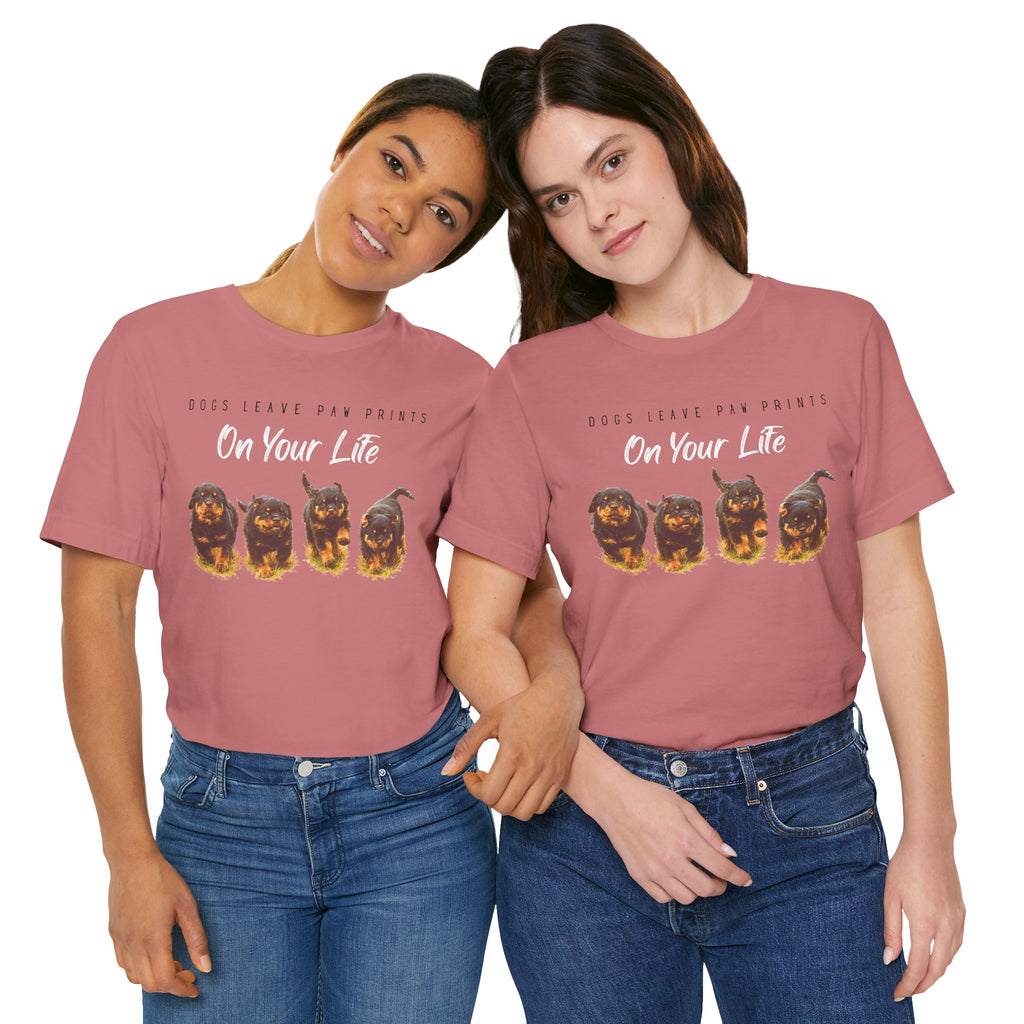 "Dogs Leave Paw Prints on Your Life" Puppies Tee Shirt