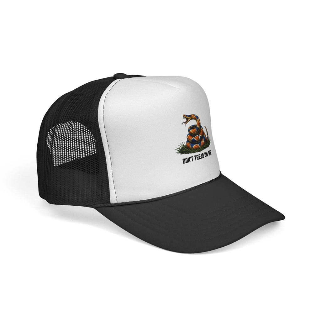 Don’t Tread On Me Trucker Cap — Coiled Rattlesnake Patriotic Mesh Hat