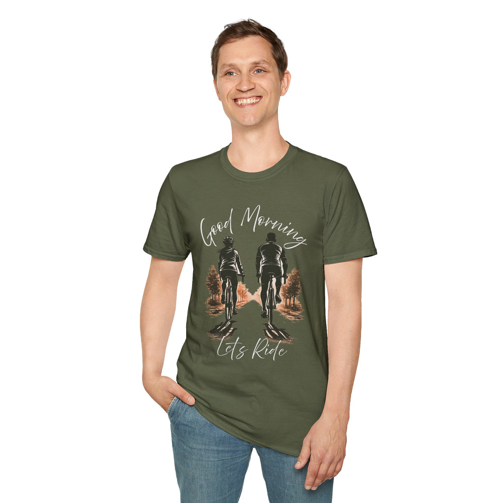 Good Morning Let's Ride T-Shirt — Biker Couple Vintage Graphic Tee