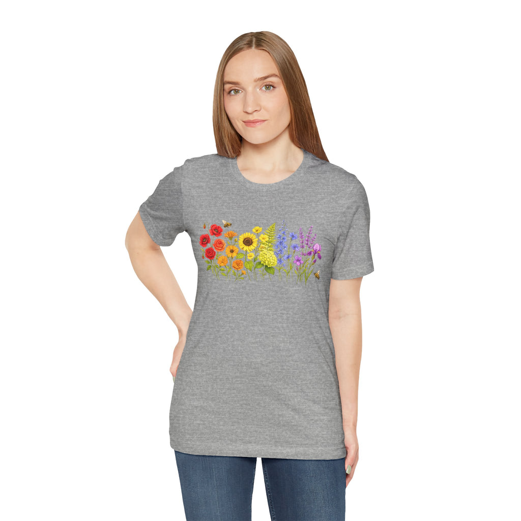 Wildflower Row Floral Garden Graphic T-Shirt