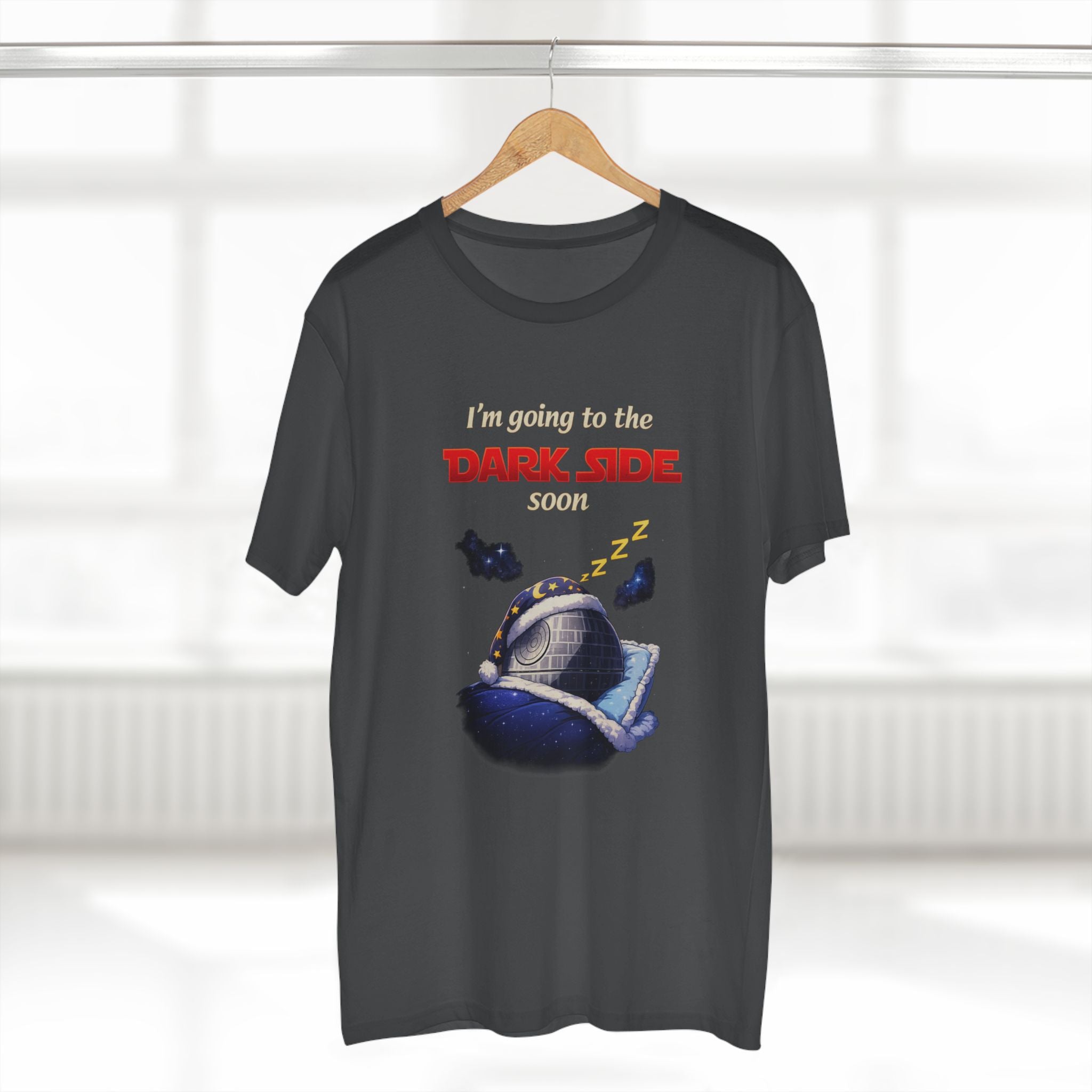 Dark Side Tee — "I'm Going to the Dark Side (Good)" Retro Sleepy Death Star T‑Shirt