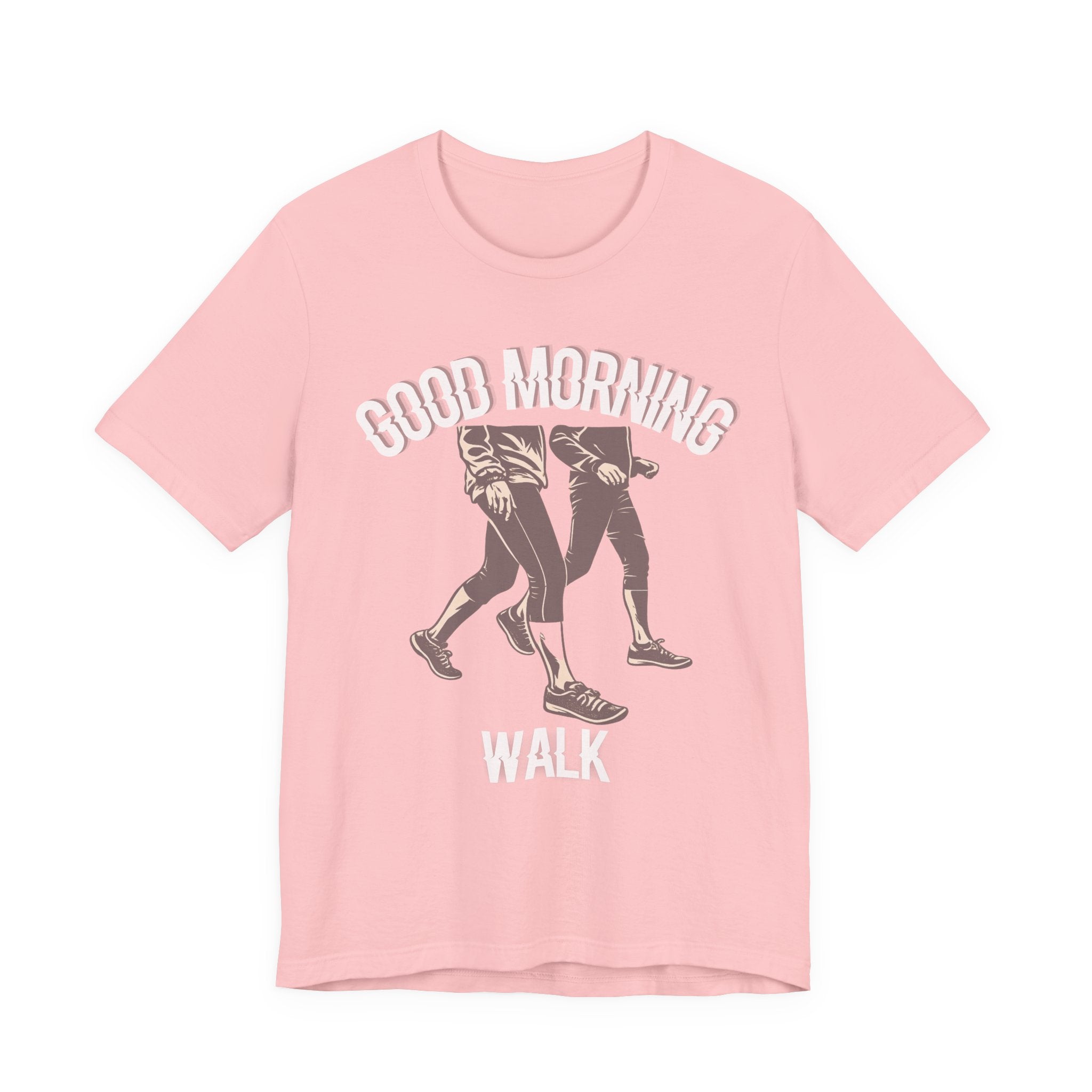 Good Morning Walk Tee — Retro Walking Graphic T-Shirt for Fitness & Morning Strolls