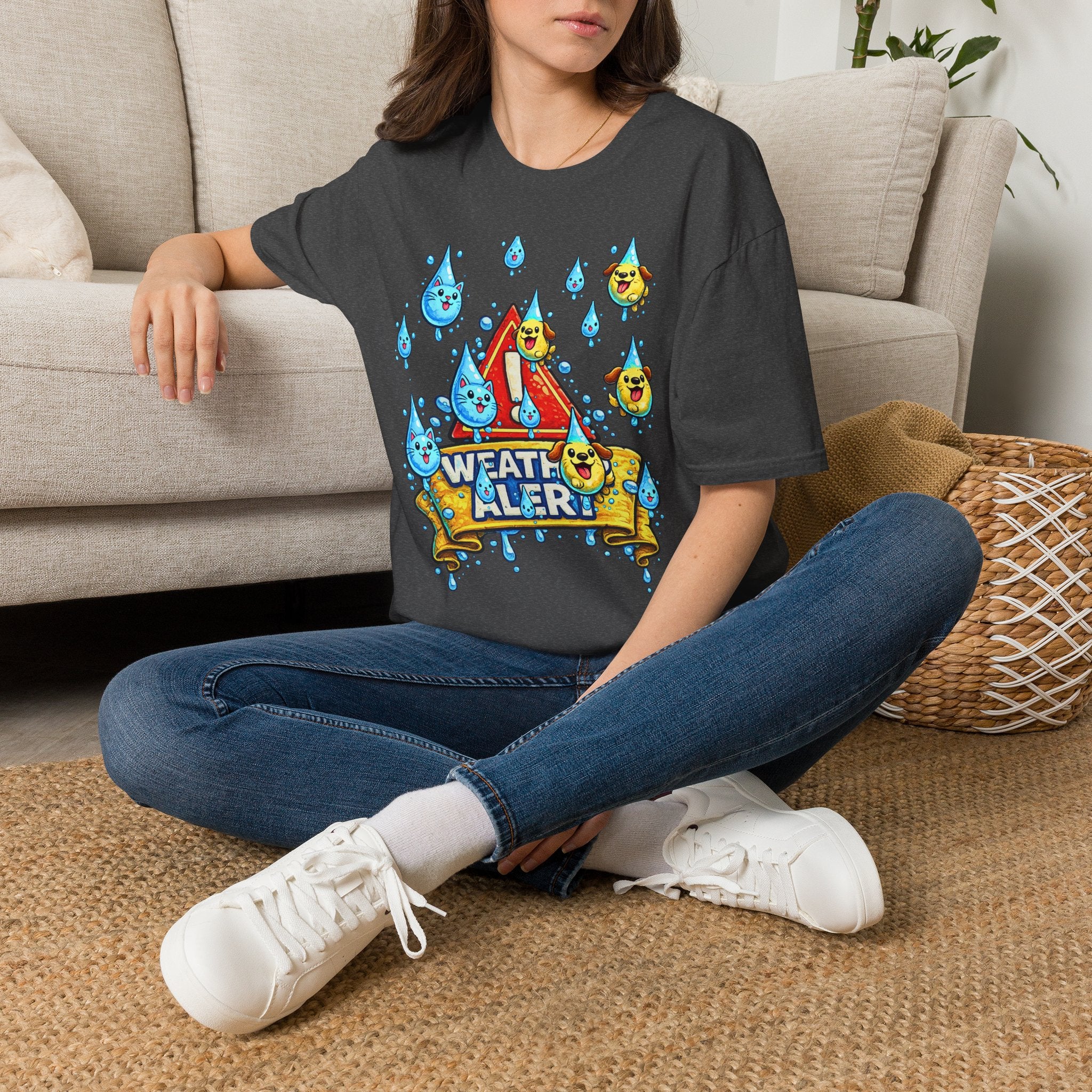 Weather Alert T-Shirt  " It's Raining Cats & Dogs"
