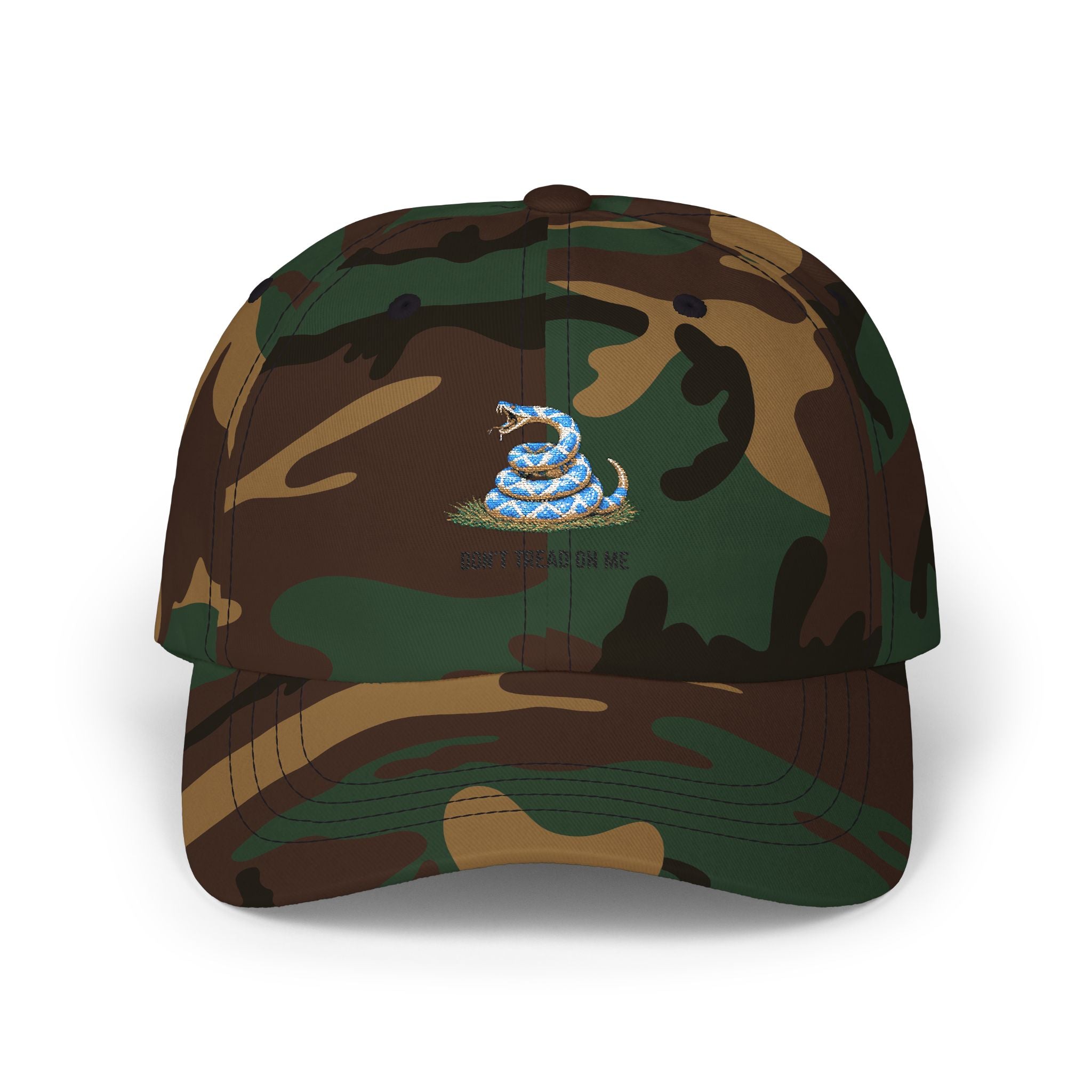 Dad Cap — 'Don't Tread On Me' Coiled Snake Embroidered Baseball Hat