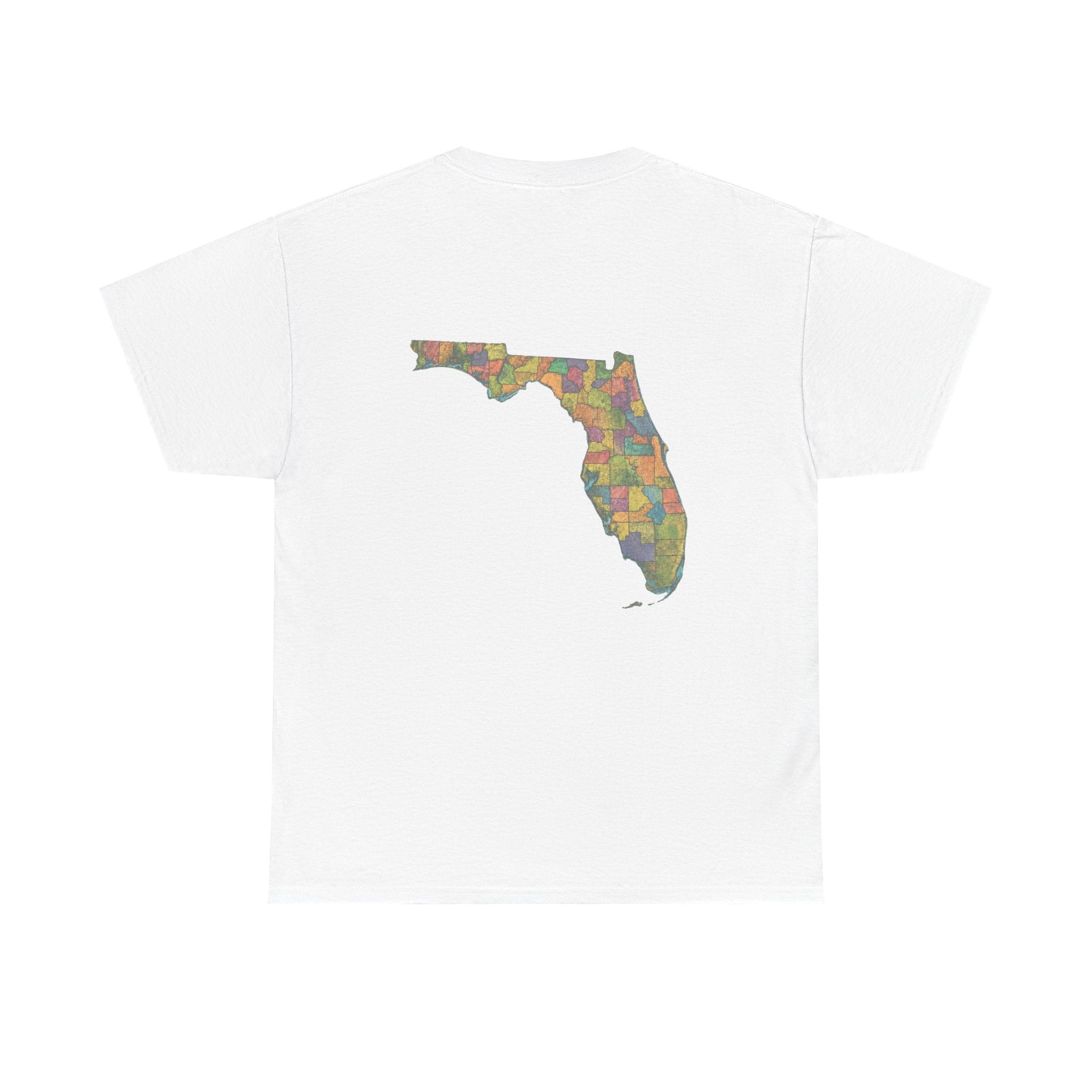 Florida Map Tee — “Don’t Ask, 100% Organic” Retro State Pride T-Shirt