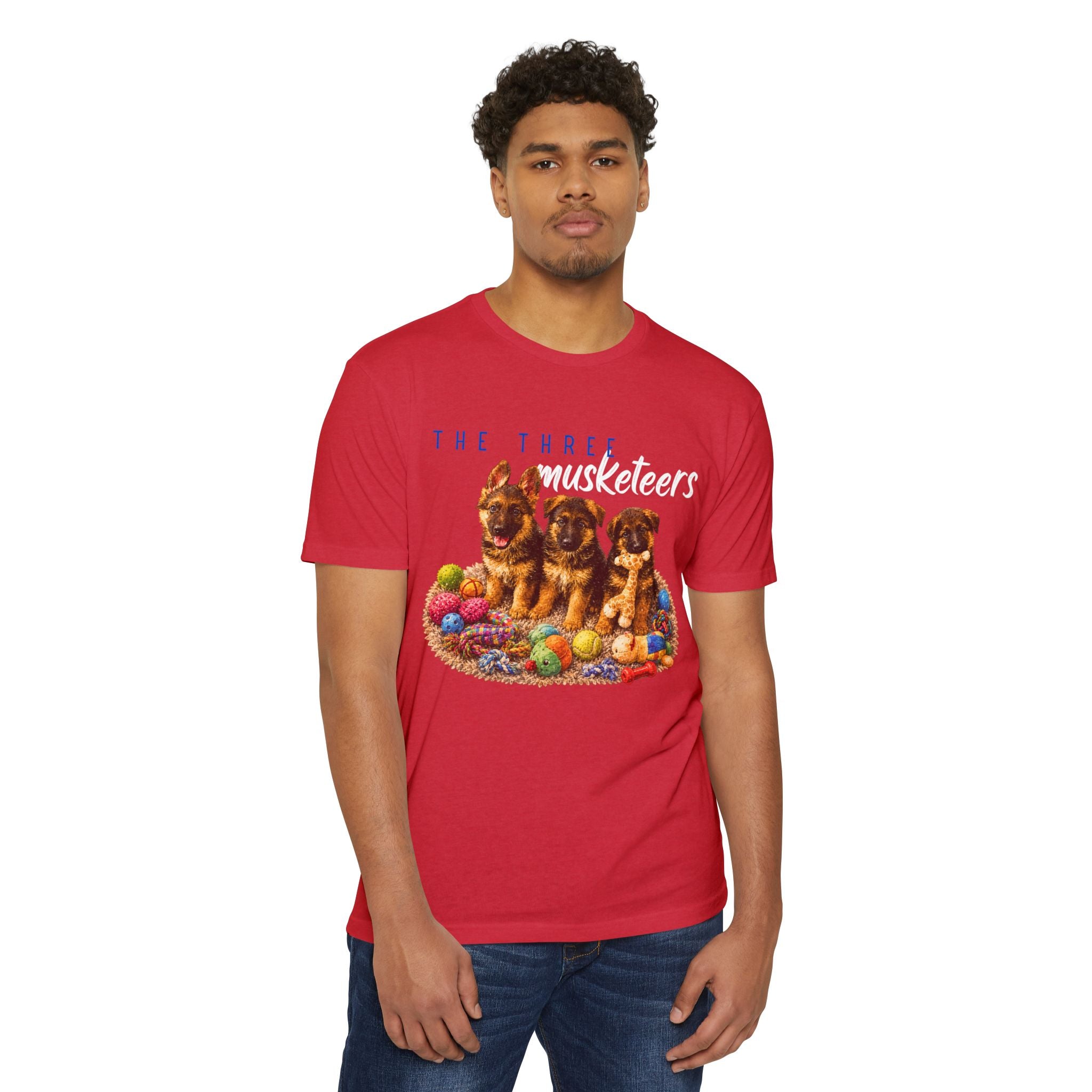 The Three Musketeers Puppy T-Shirt — Cute German Shepherds Easter Dog Tee