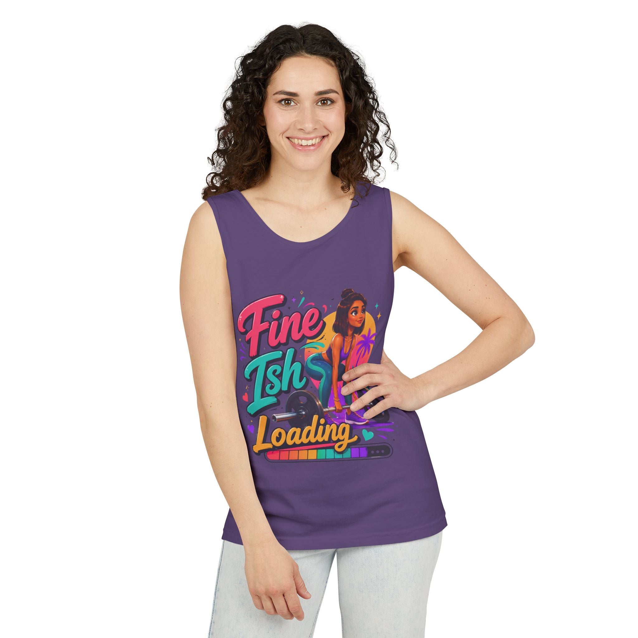 Loading Fine Tsh Tank Top — Retro Beach Vibe Graphic Tank