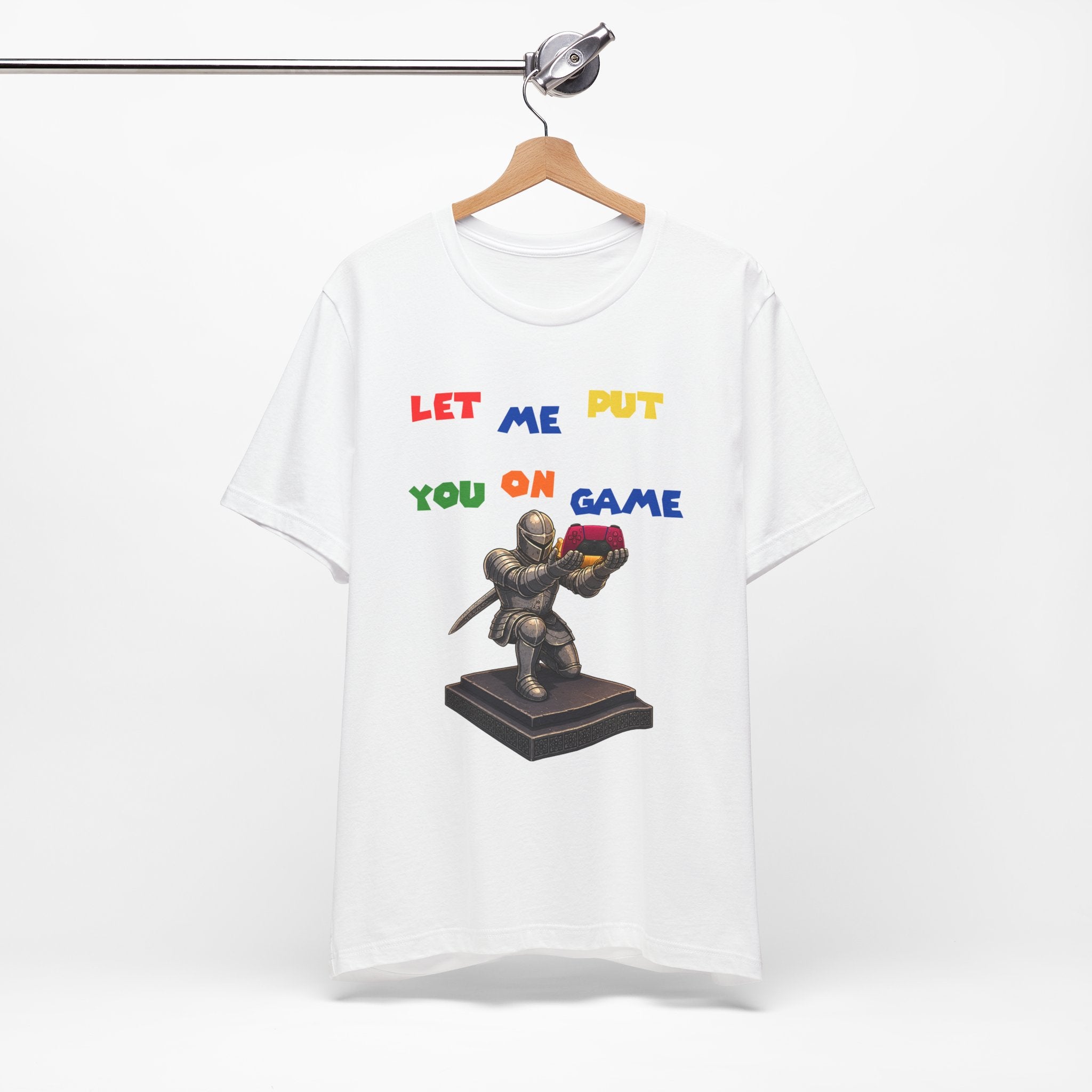 Let Me Put You On Game T-Shirt PS5 — Retro Gamer Knight Graphic Tee