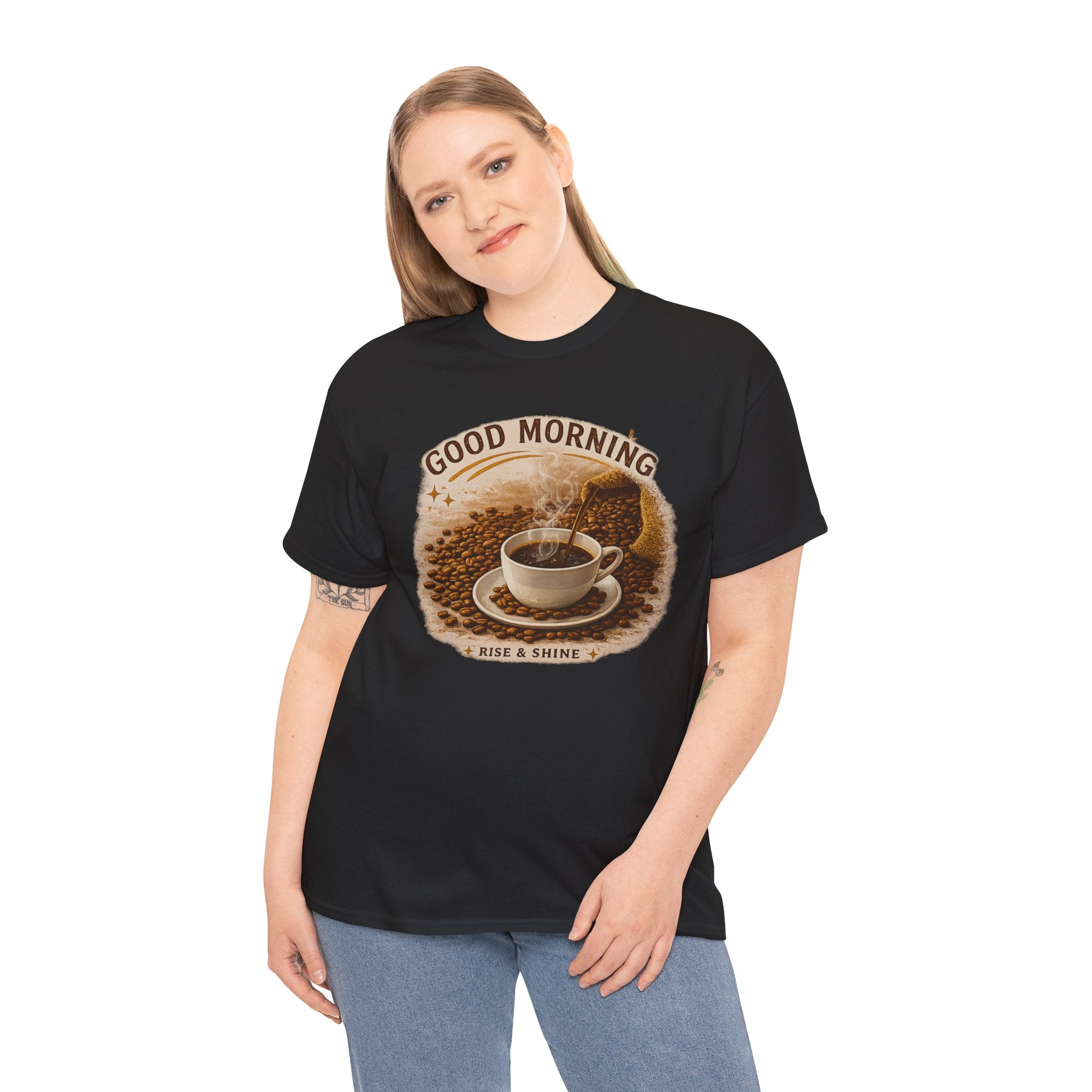 Good Morning' Rise & Shine Vintage Coffee T-Shirt