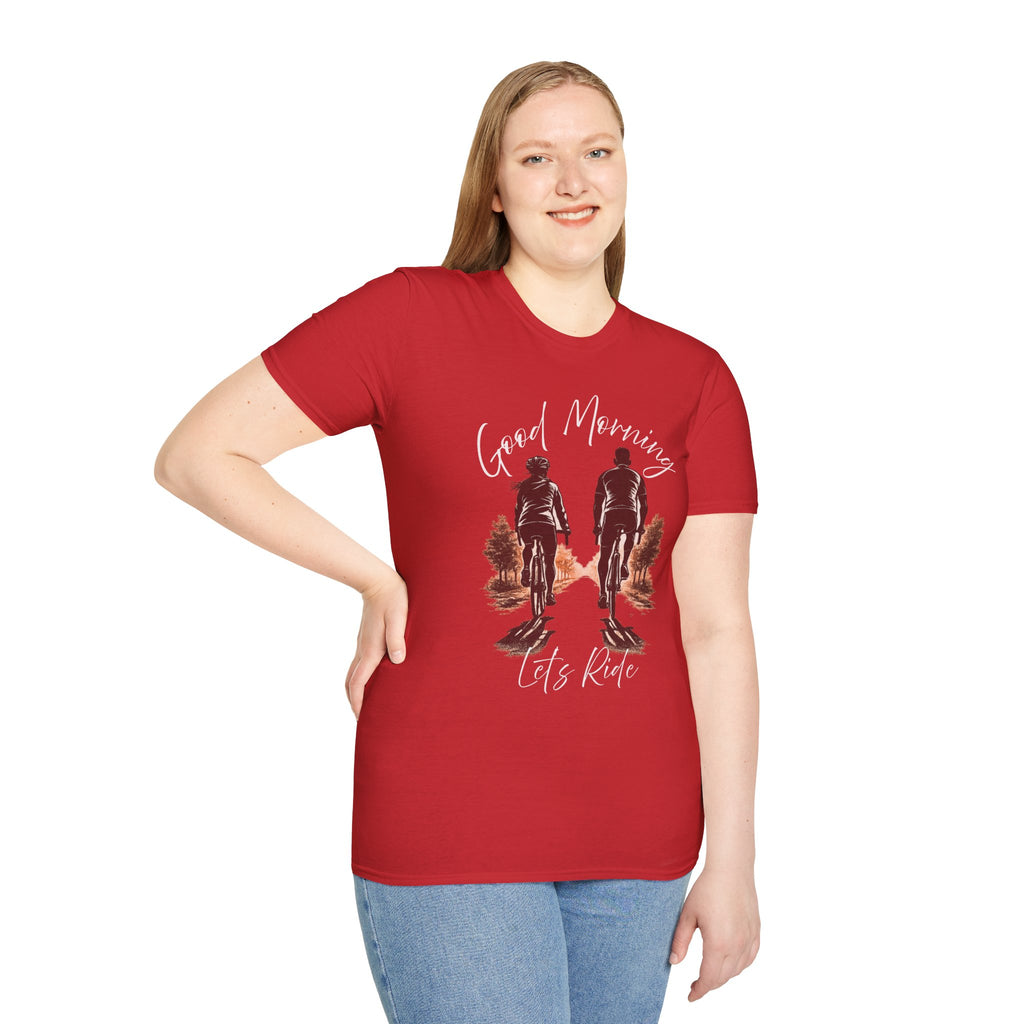 Good Morning Let's Ride T-Shirt — Biker Couple Vintage Graphic Tee