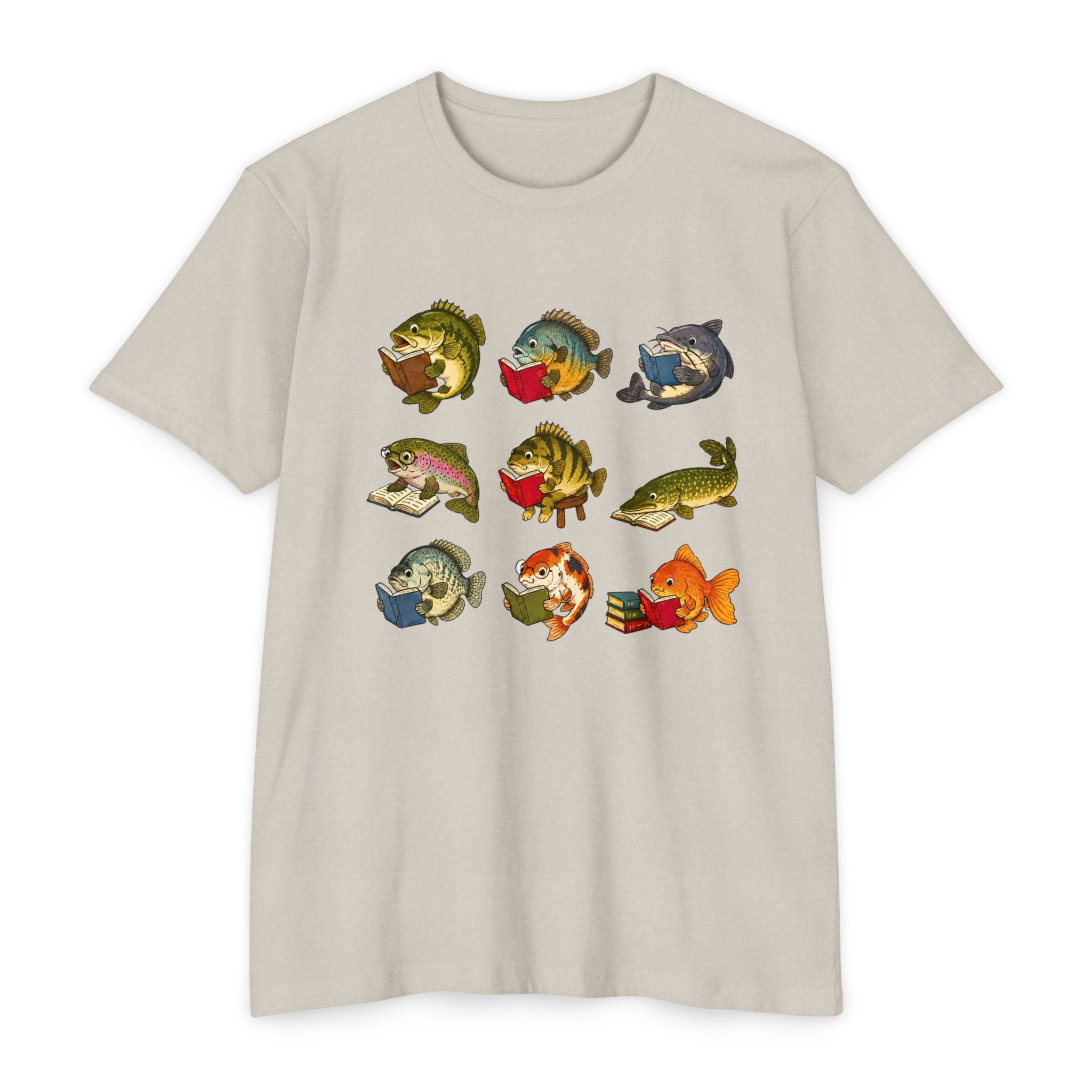 Retro Fish Reading  T-Shirt