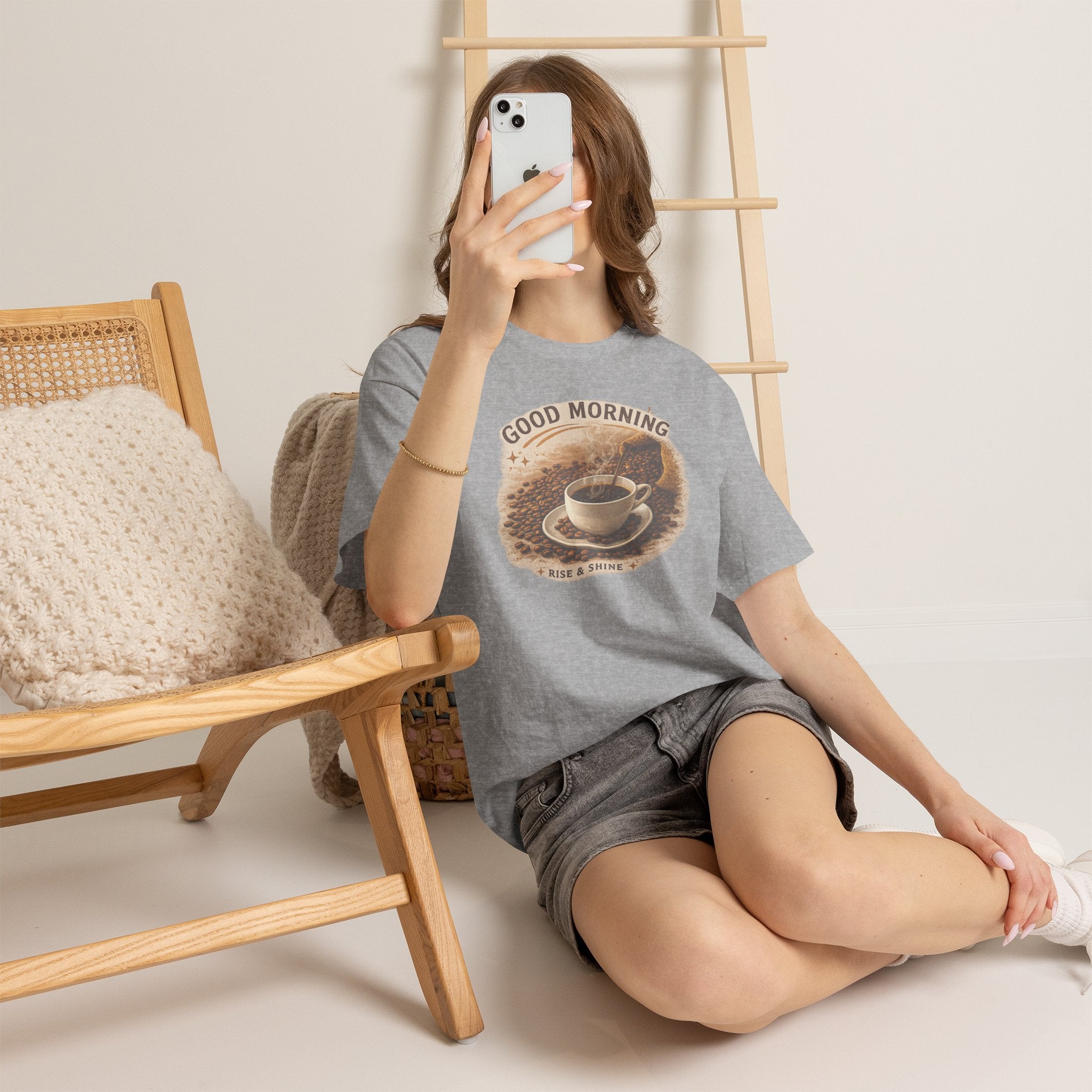 Good Morning' Rise & Shine Vintage Coffee T-Shirt