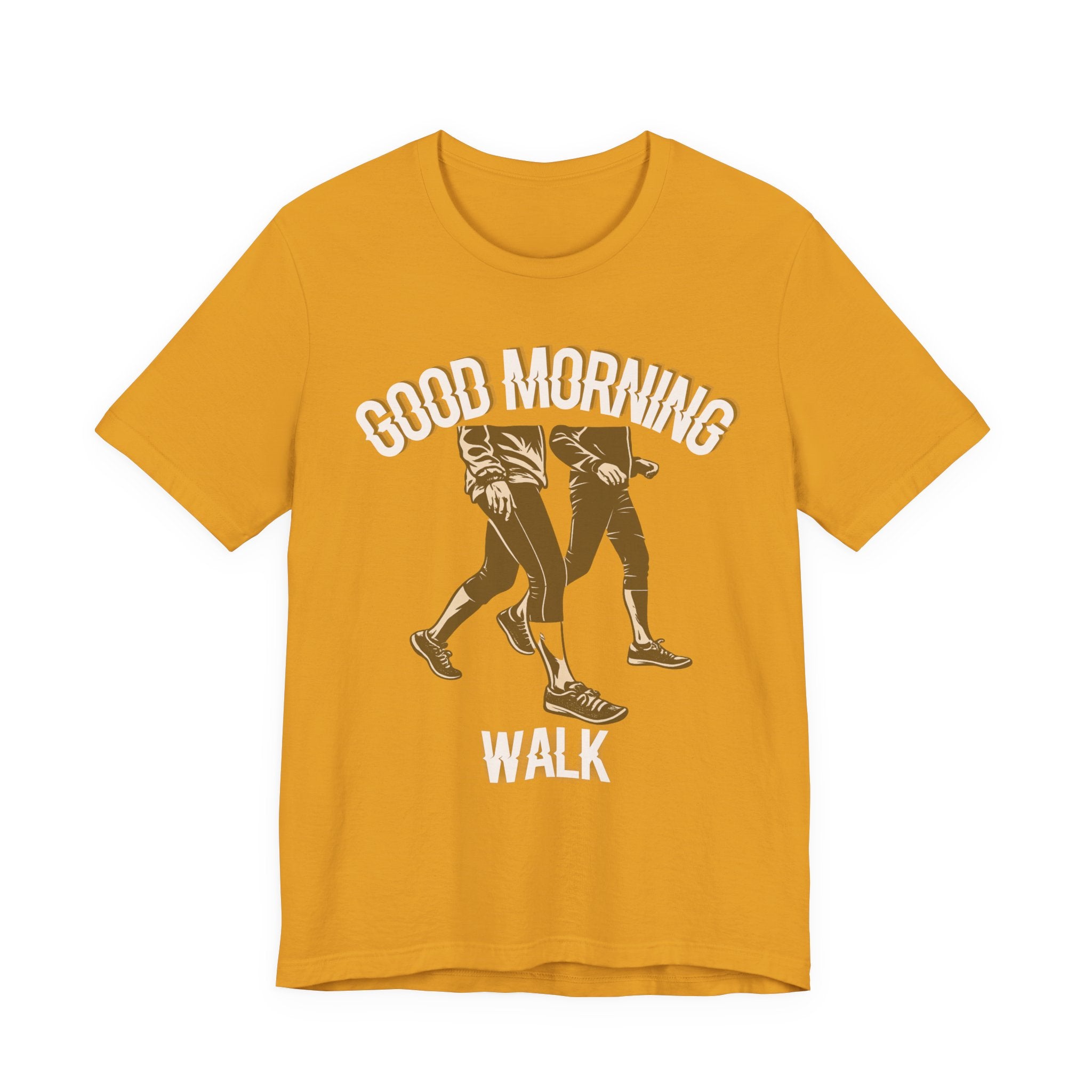 Good Morning Walk Tee — Retro Walking Graphic T-Shirt for Fitness & Morning Strolls
