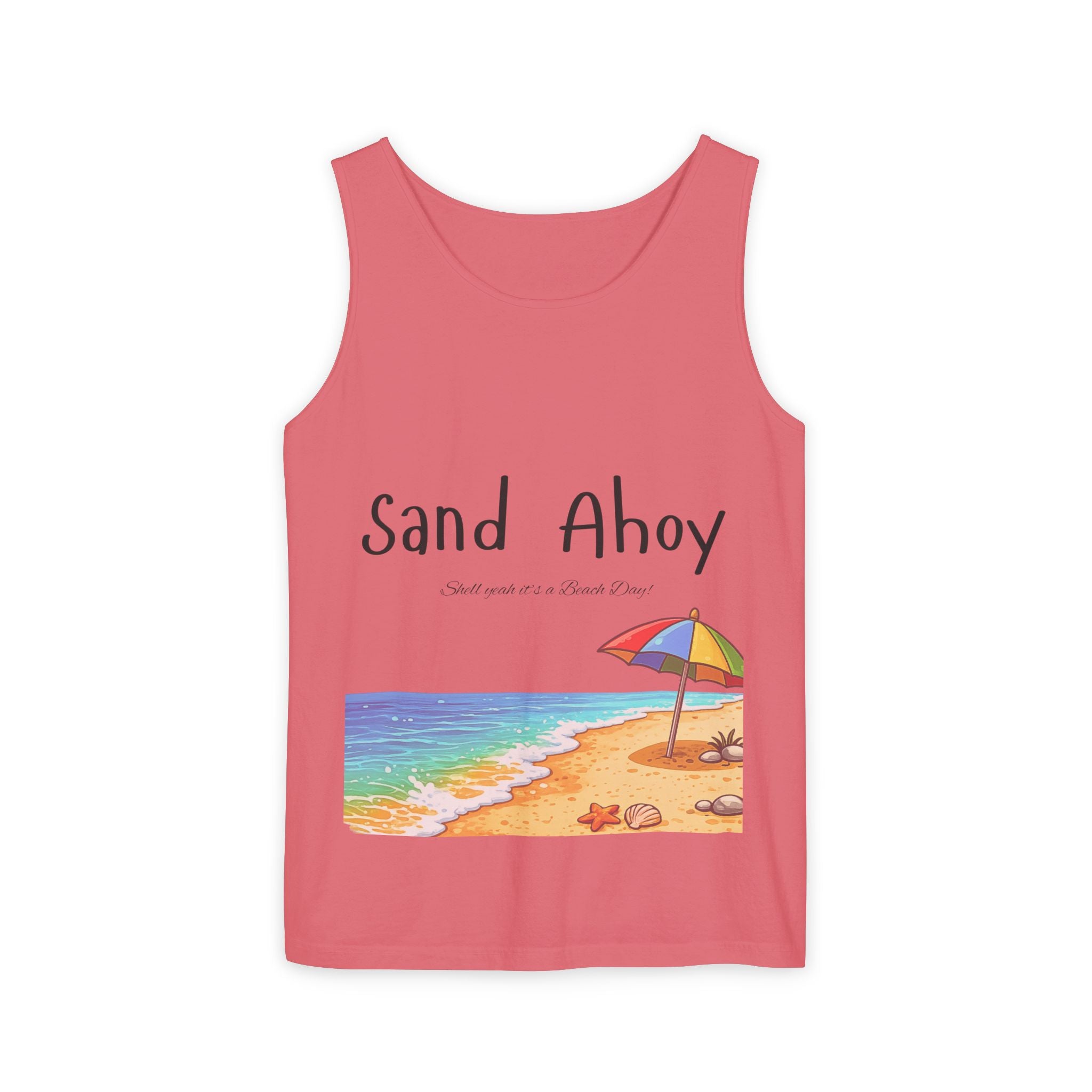 “Sand Ahoy” Seaside Graphic Tank