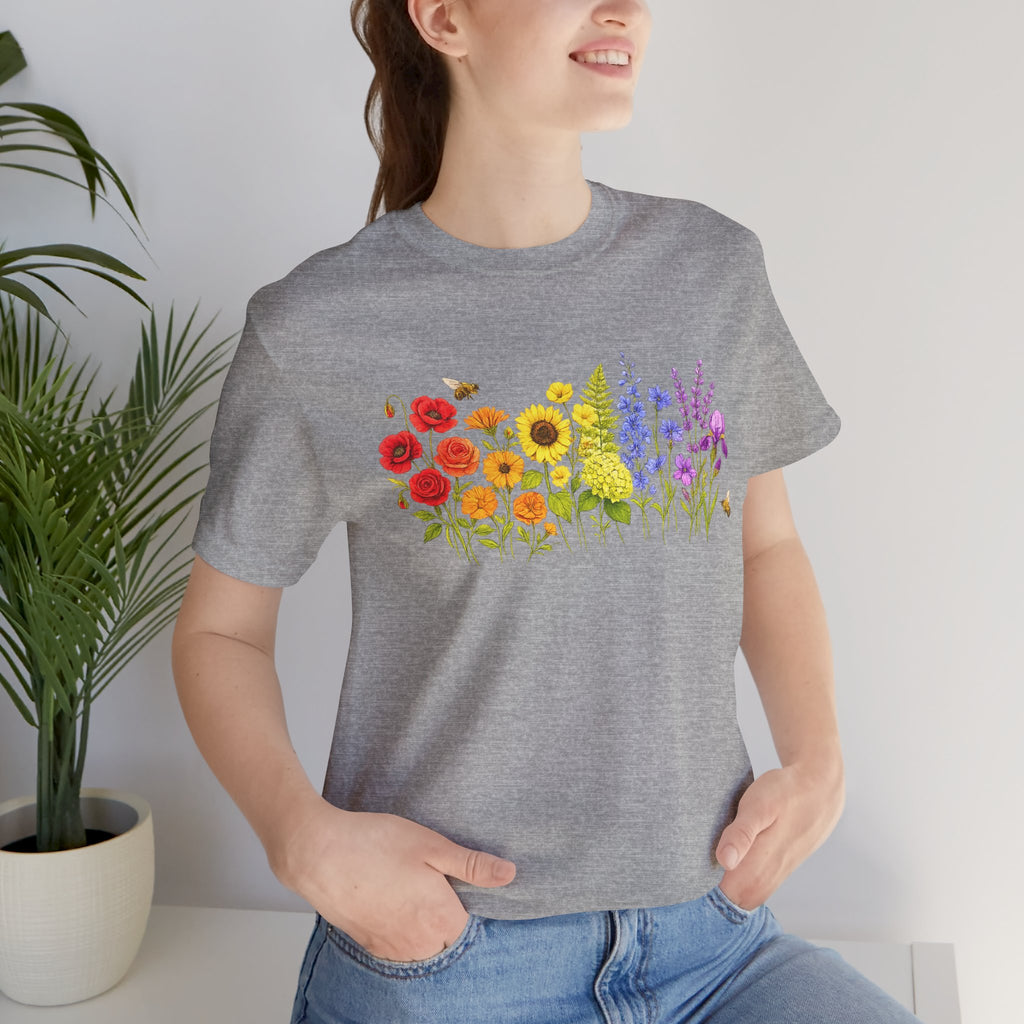 Wildflower Row Floral Garden Graphic T-Shirt