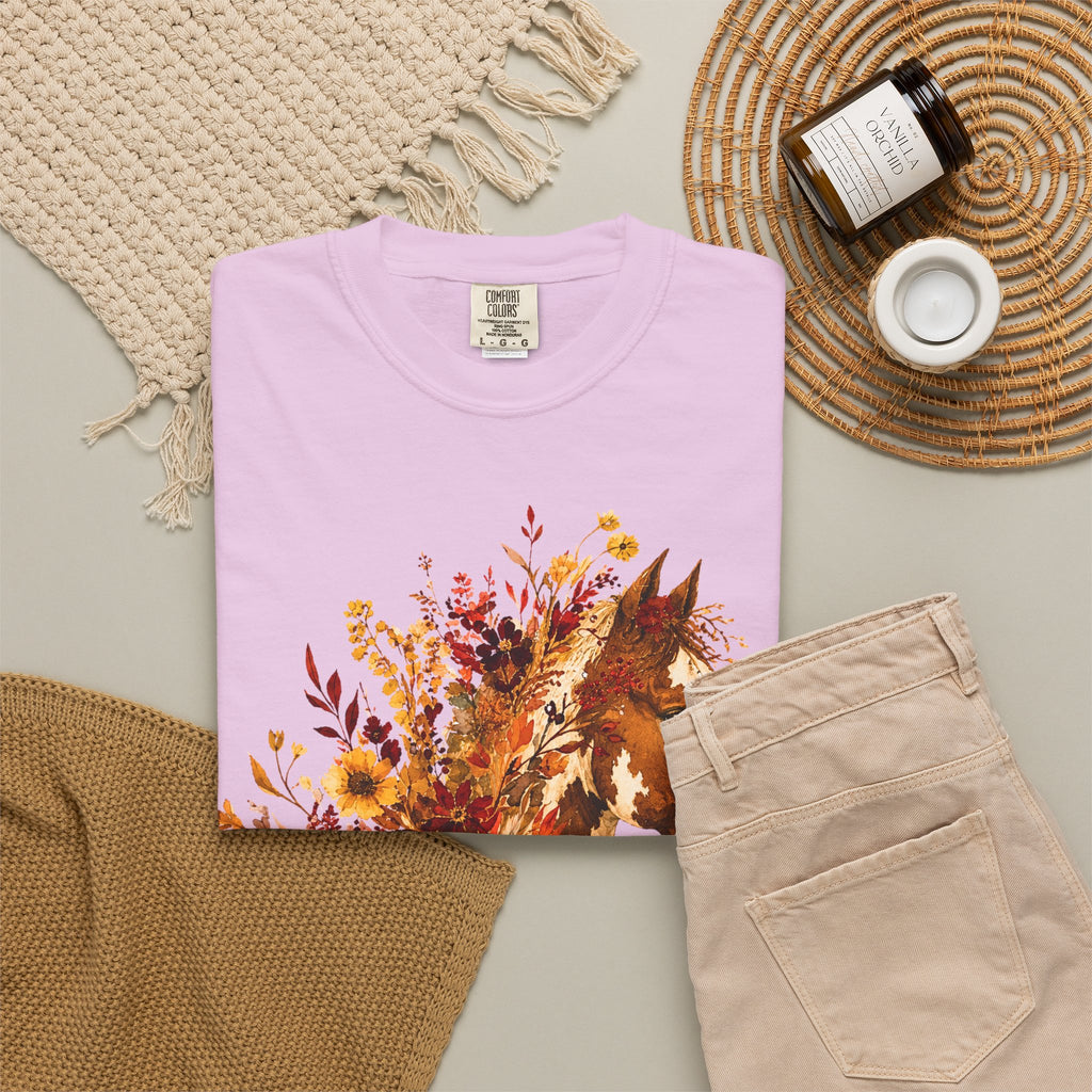 Autumn Sunflower Horse Head Tee