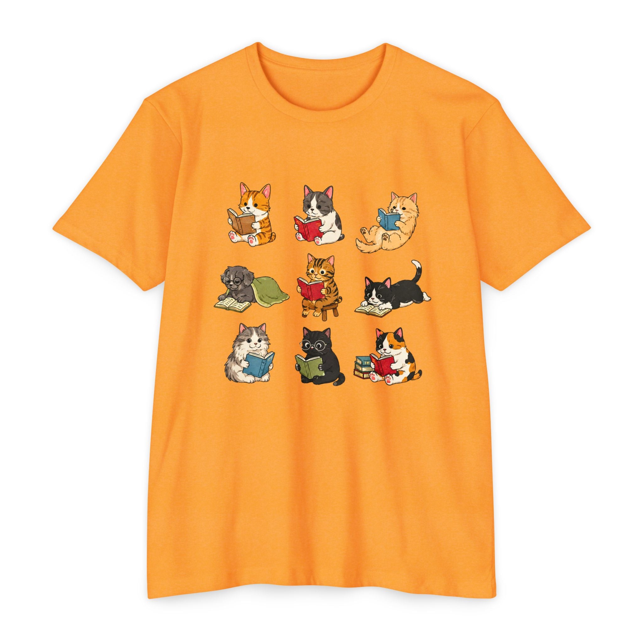 Cute Cats Reading Booklover  T-Shirt
