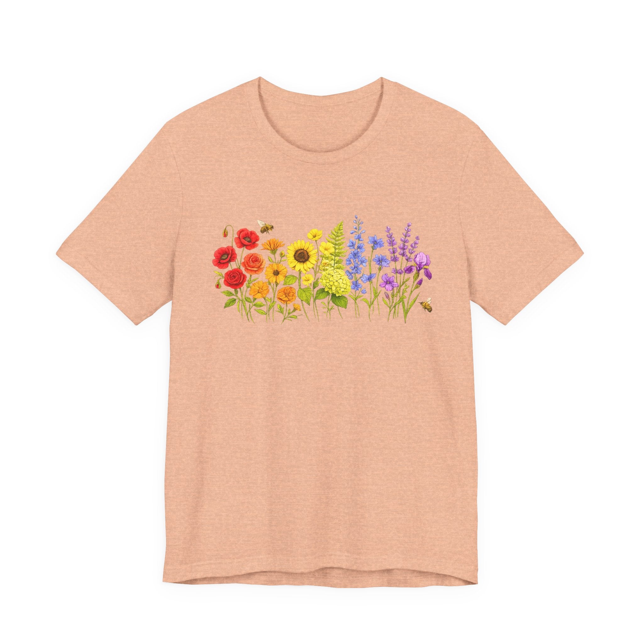 Wildflower Row Floral Garden Graphic T-Shirt