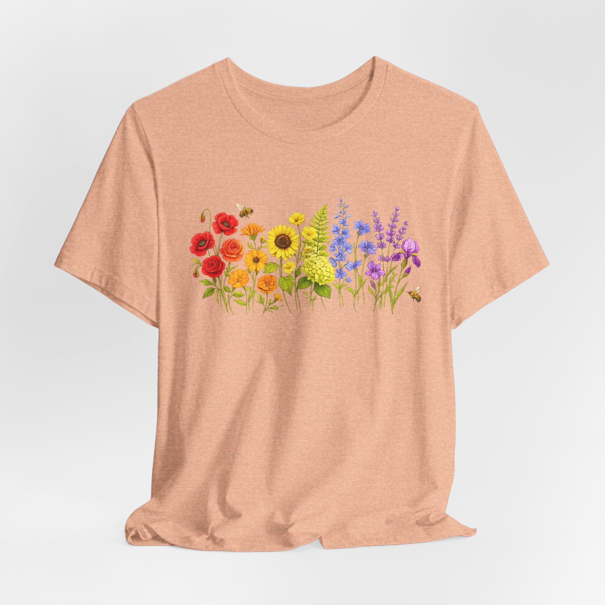 Wildflower Row Floral Garden Graphic T-Shirt
