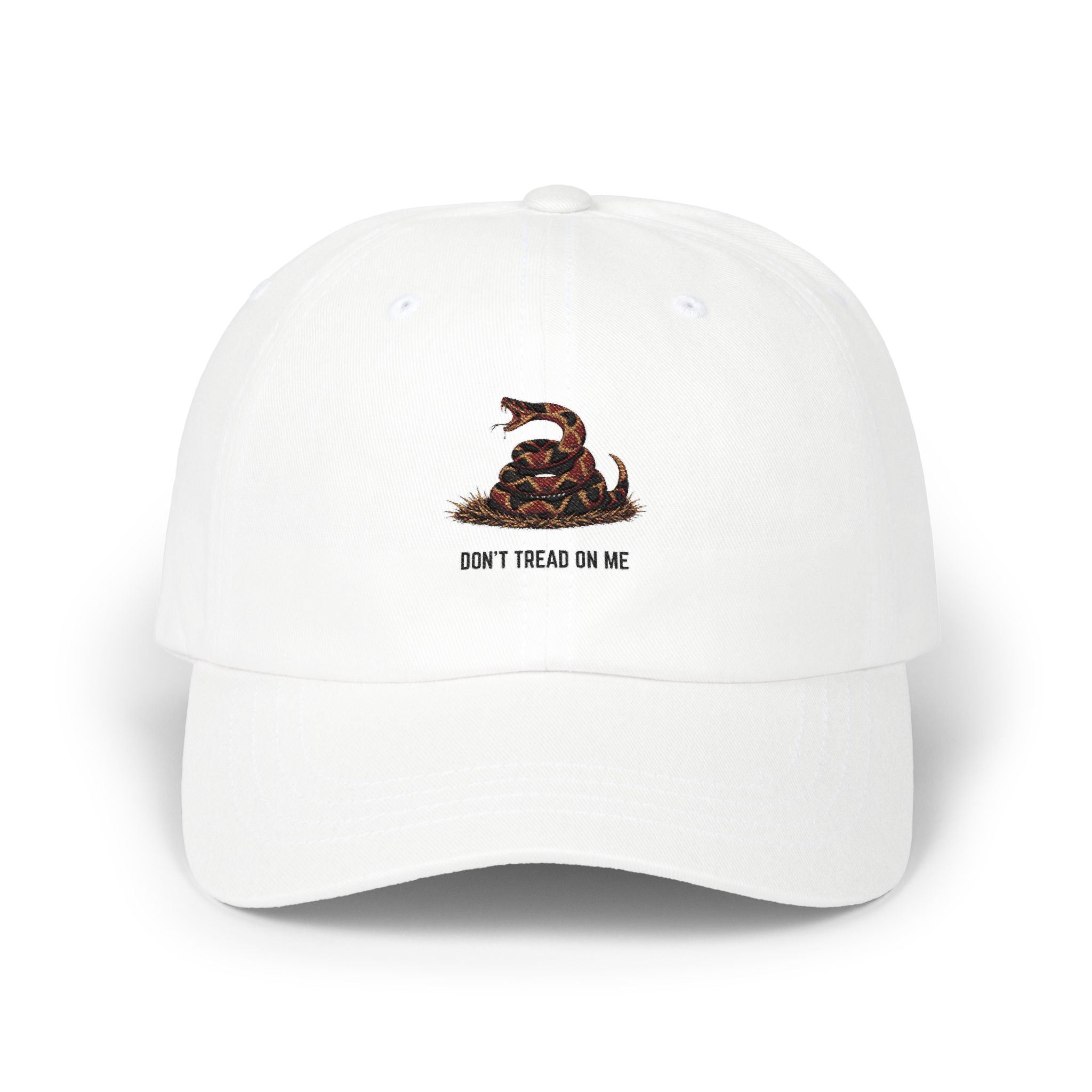 Classic Dad Cap — 'Don't Tread On Me' Gadsden Snake Embroidered Baseball Hat