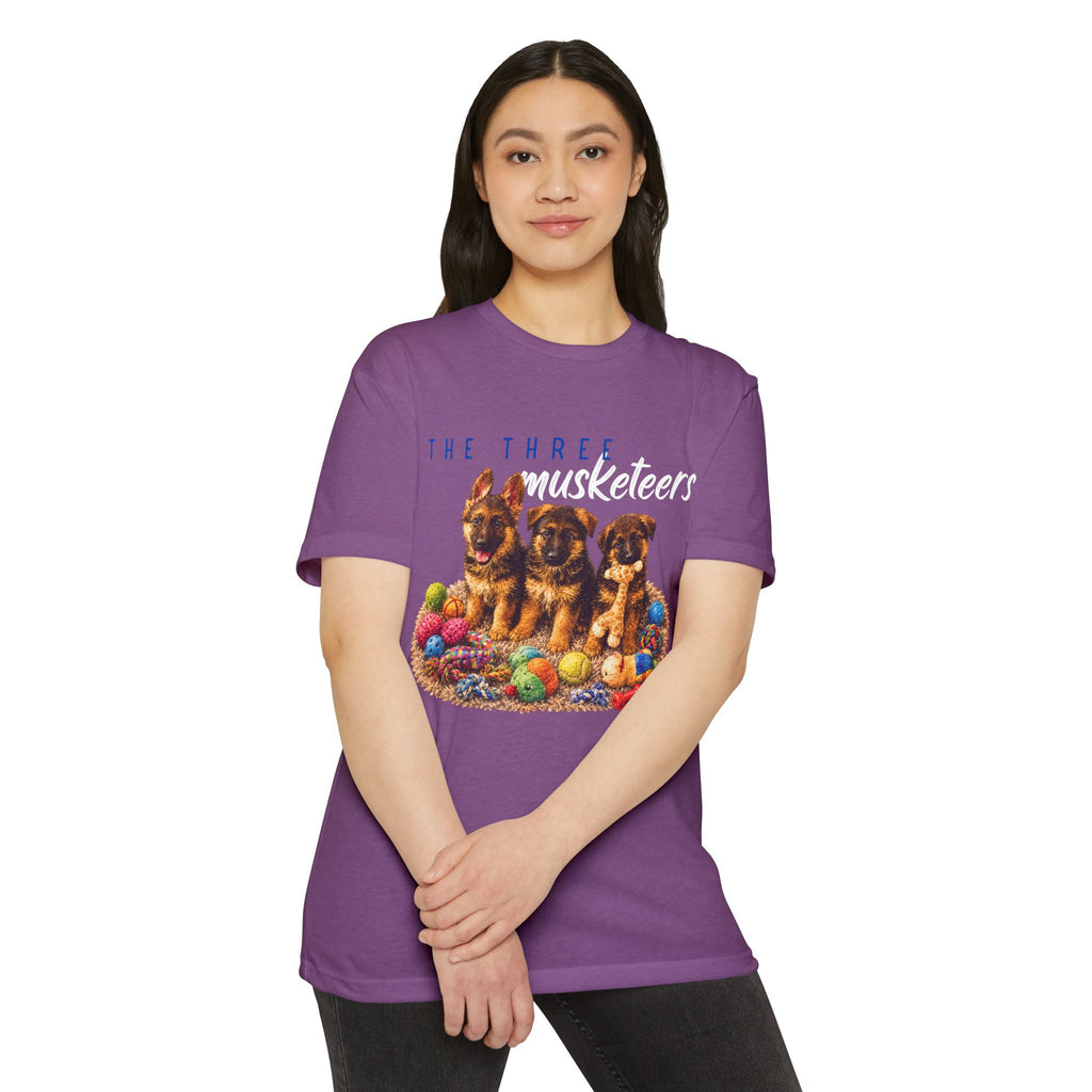 The Three Musketeers Puppy T-Shirt — Cute German Shepherds Easter Dog Tee