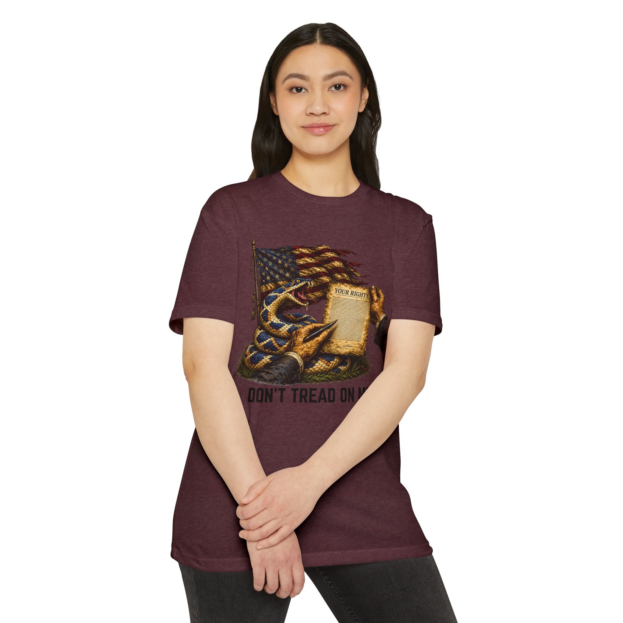 Don't Tread On Me T-Shirt - Flag & Constitution Graphic
