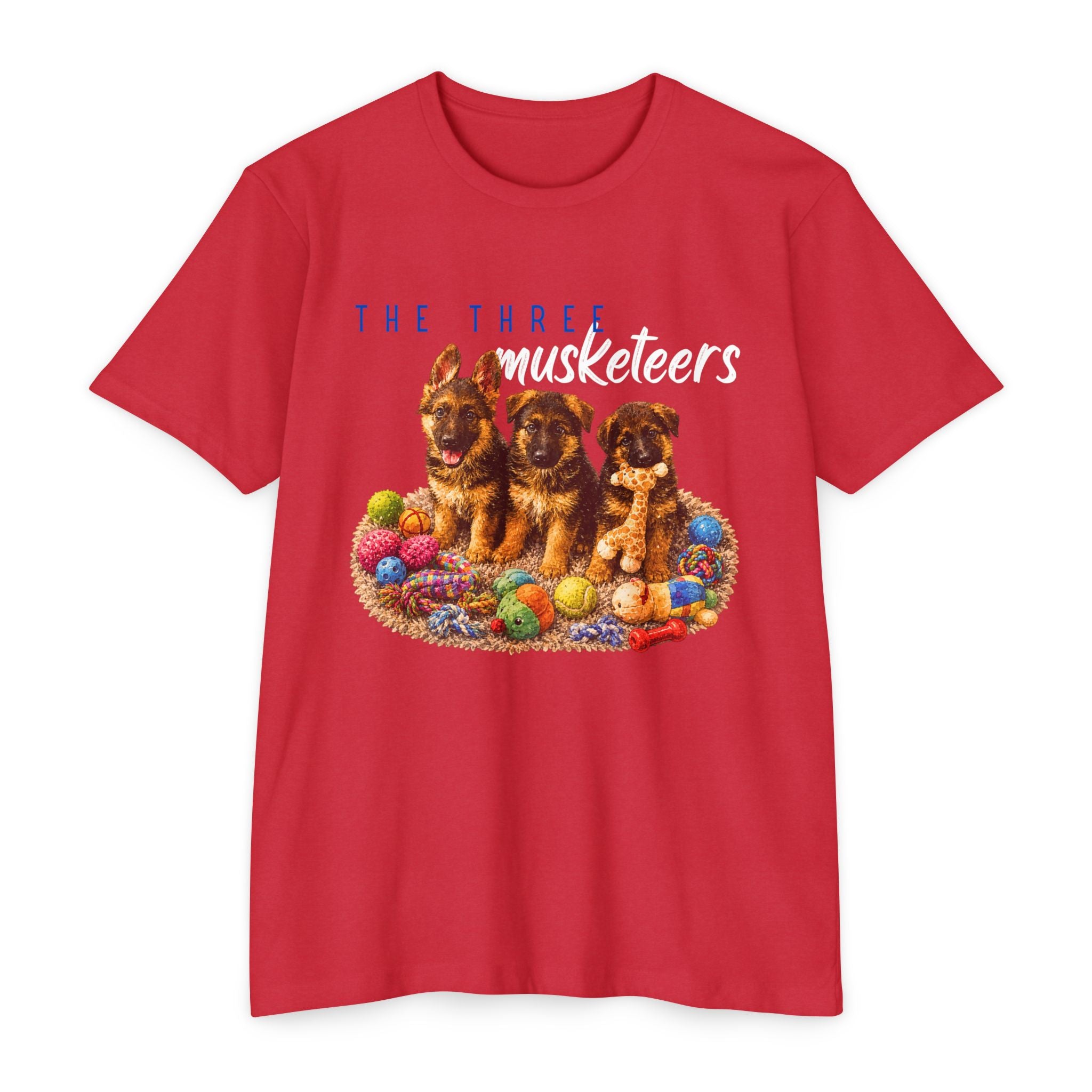 The Three Musketeers Puppy T-Shirt — Cute German Shepherds Easter Dog Tee