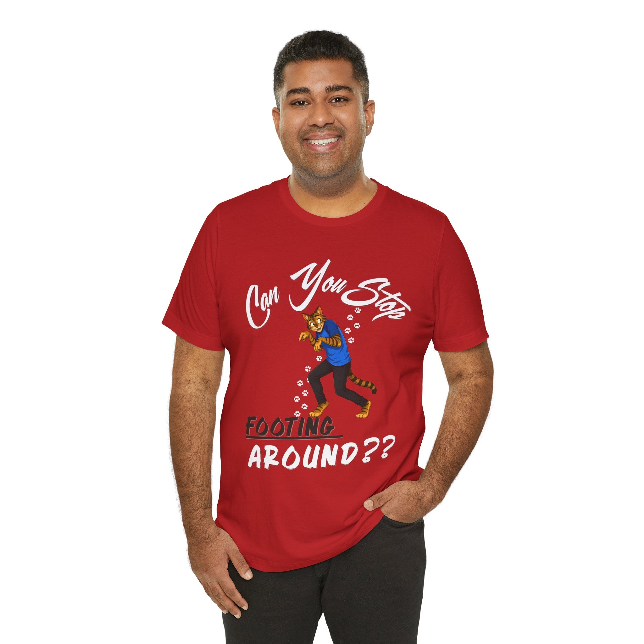 Can You Stop "P" Footing Around??” — Funny Paw Print Tee